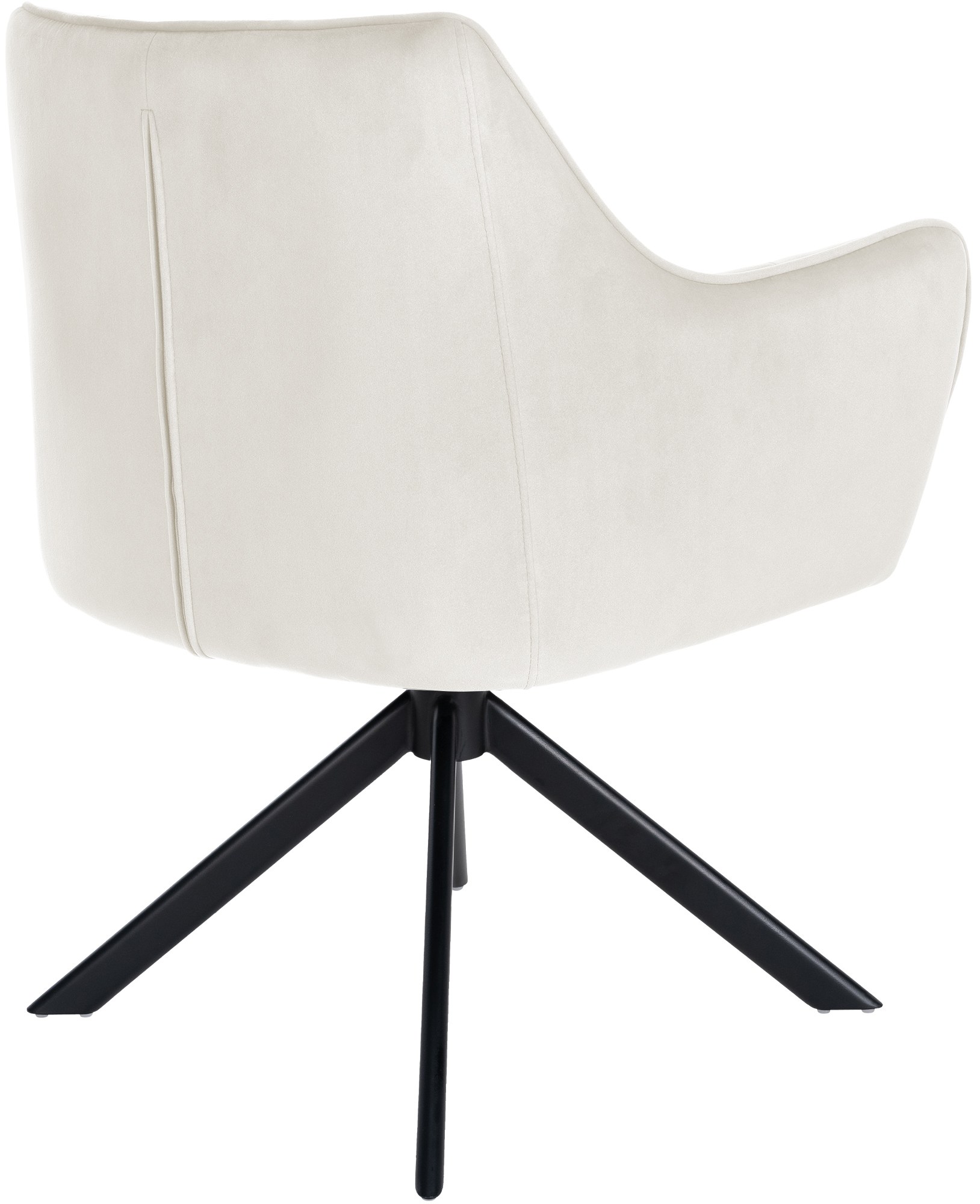 Esszimmerstuhl Swing Samt schwarz, creme