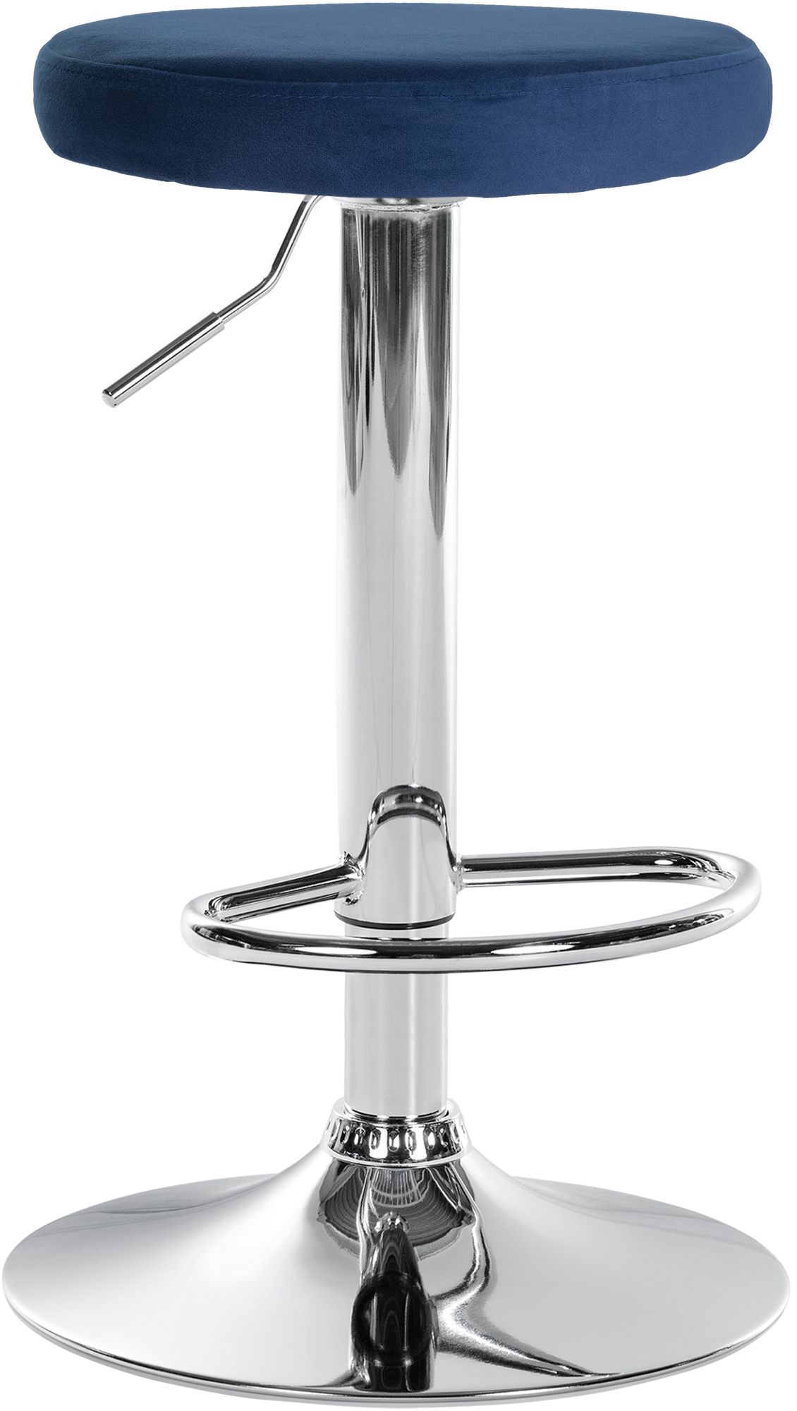 Barhocker Ponte Samt chrom, blau