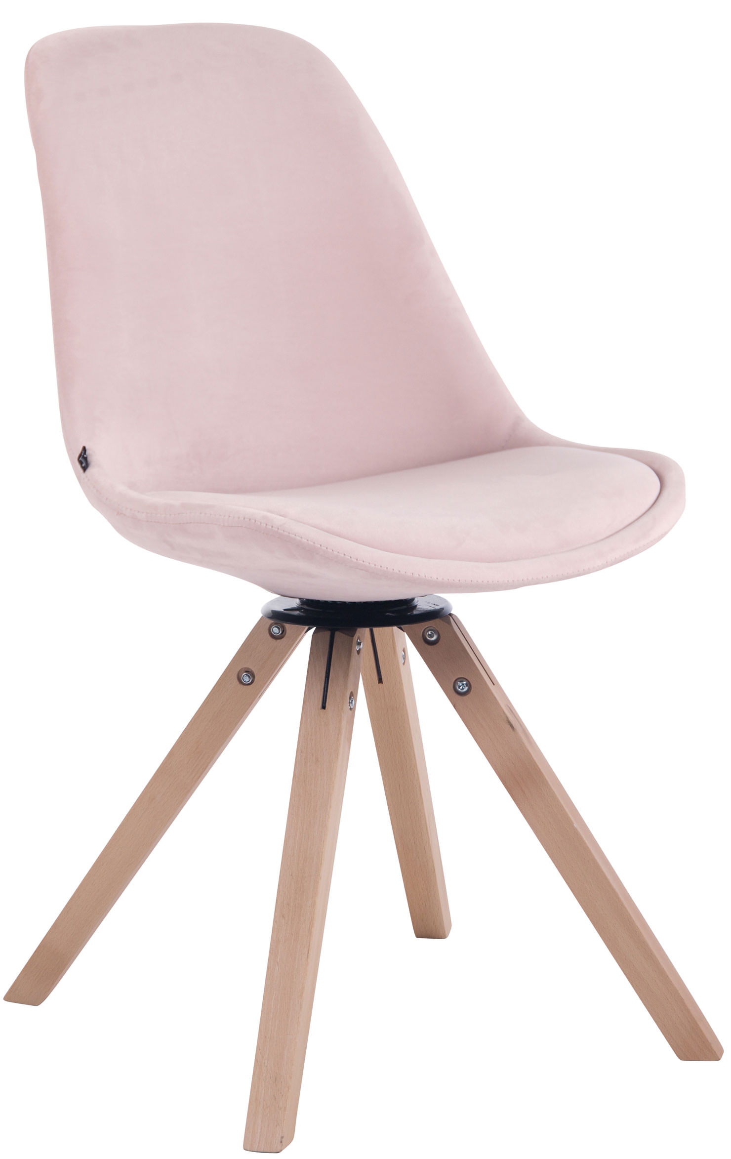 Esszimmerstuhl Troyes Samt Square natura, pink