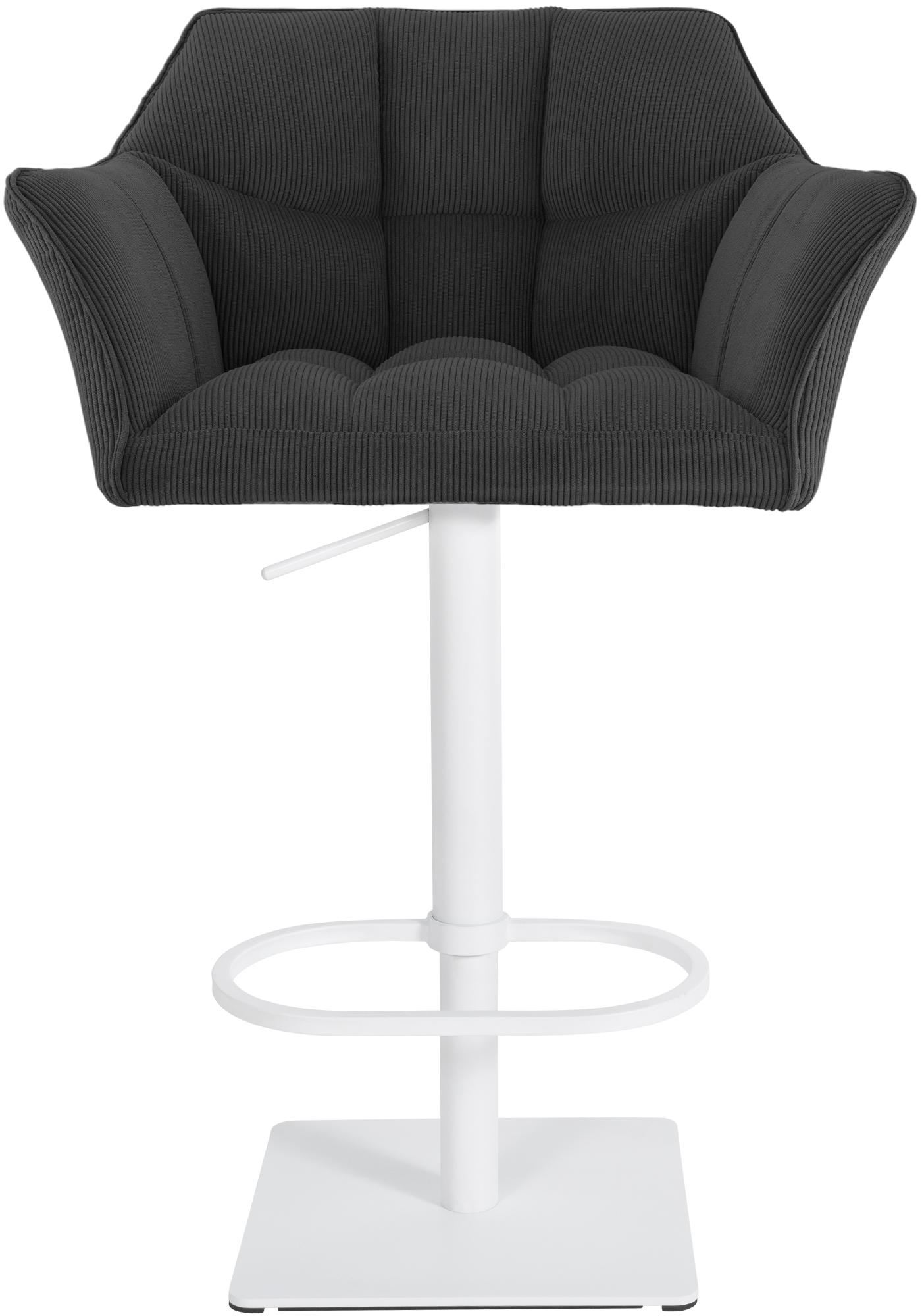 Barhocker Damaso W Cord, dunkelgrau