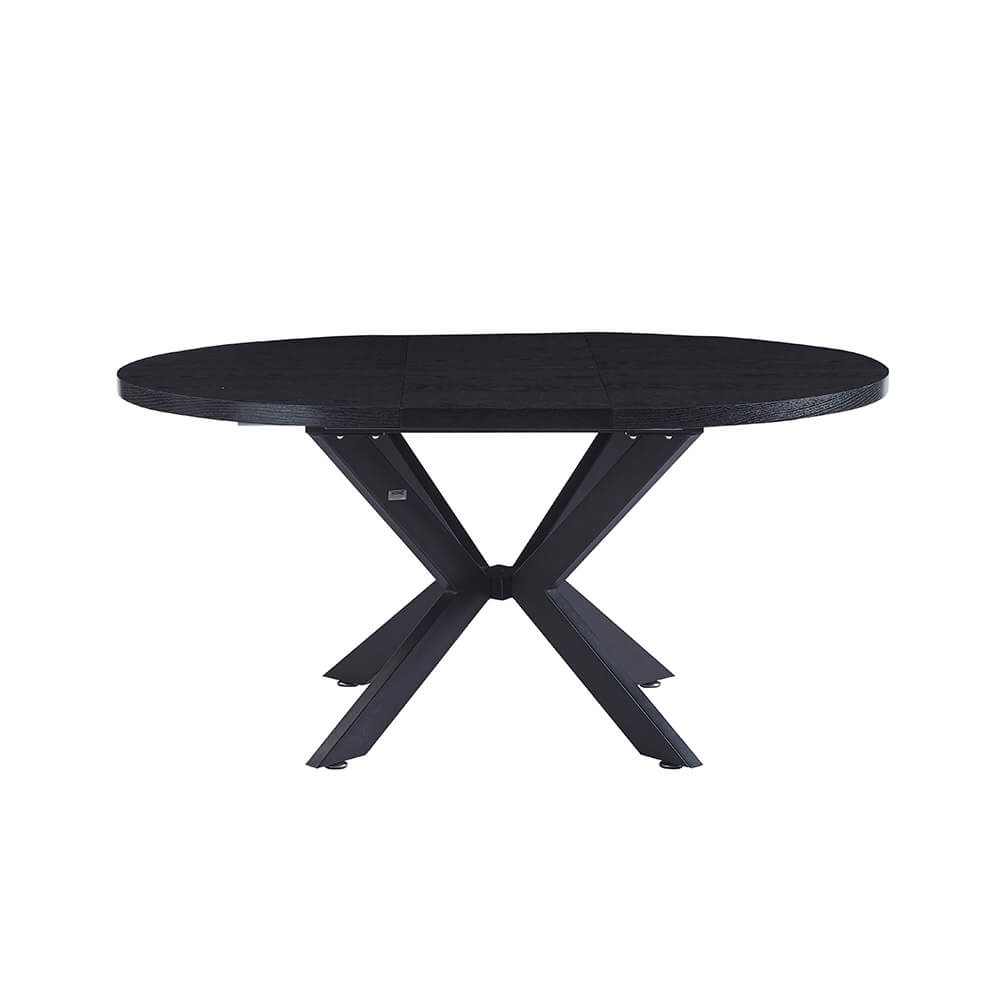 Esstisch Rund Ausziehbar AVENTURA inkl. Sternfuß - 120-160 x 120 cm Dark Oak