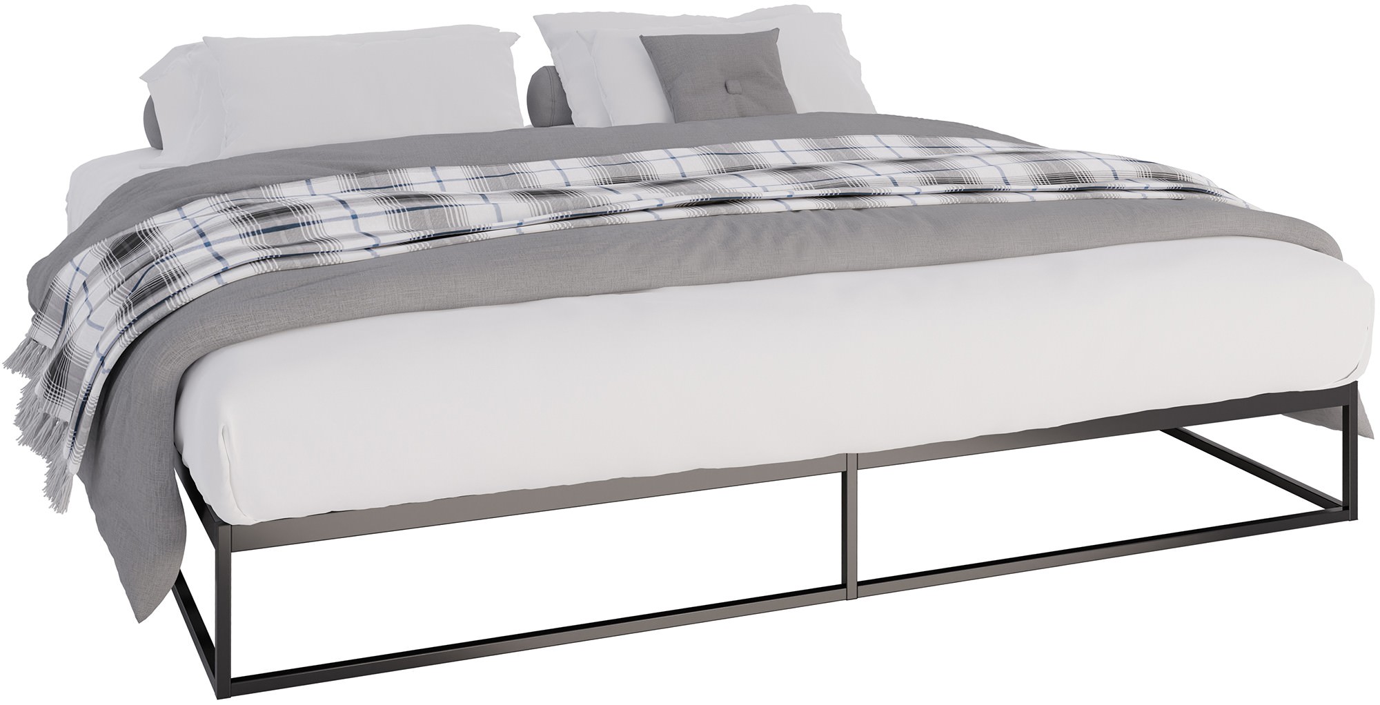Metallbett Scala 200x200x25 cm, schwarz