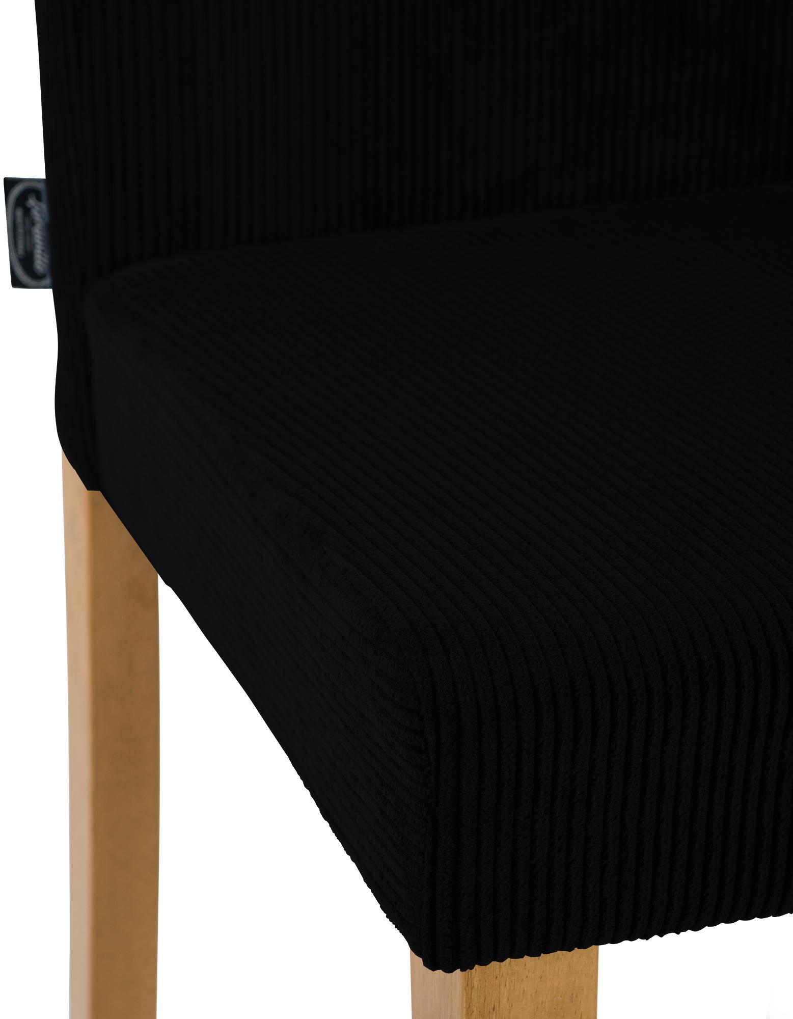 Esszimmerstuhl Ina Cord antik hell, schwarz