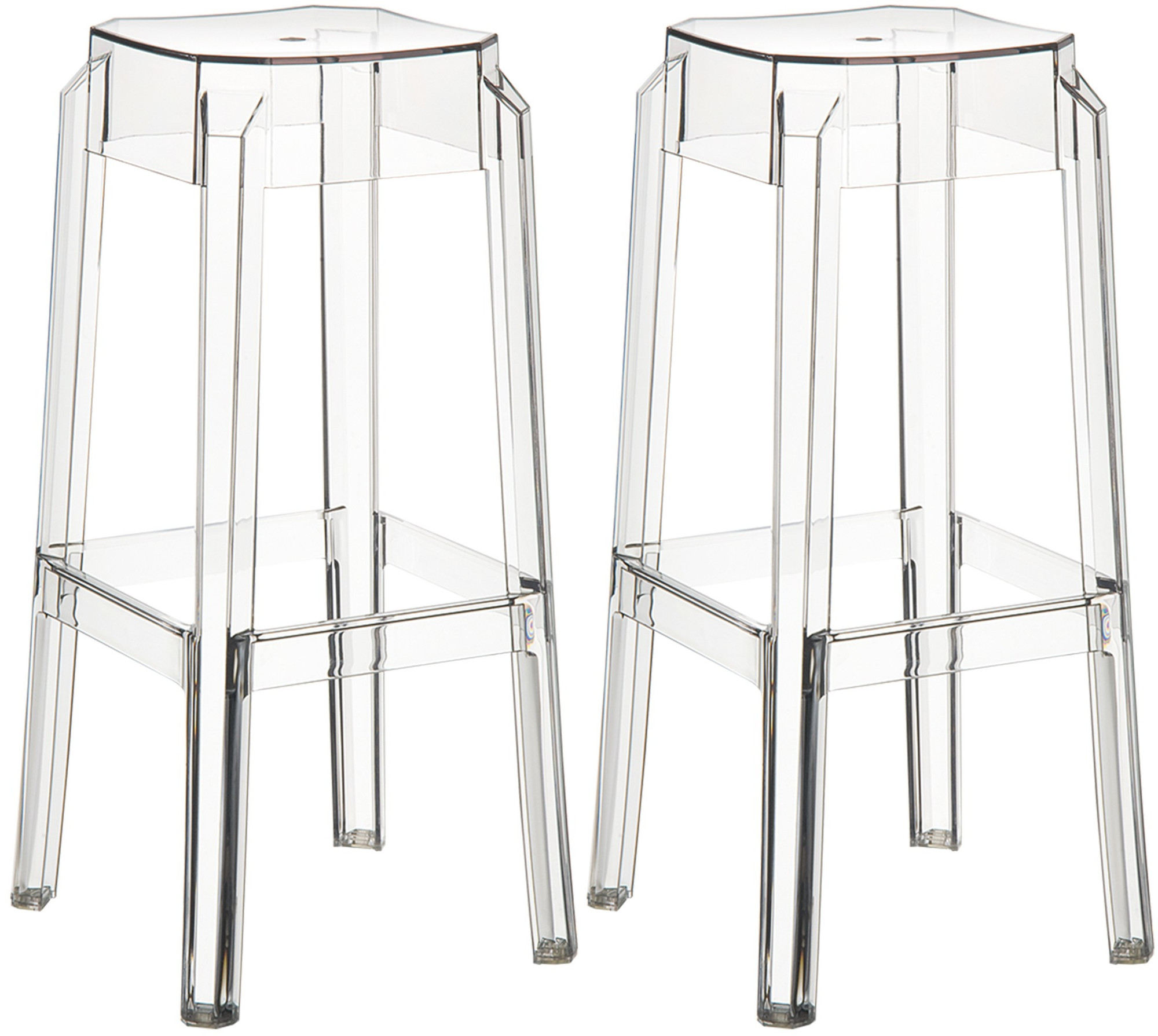 2er Set Barhocker Fox, transparent