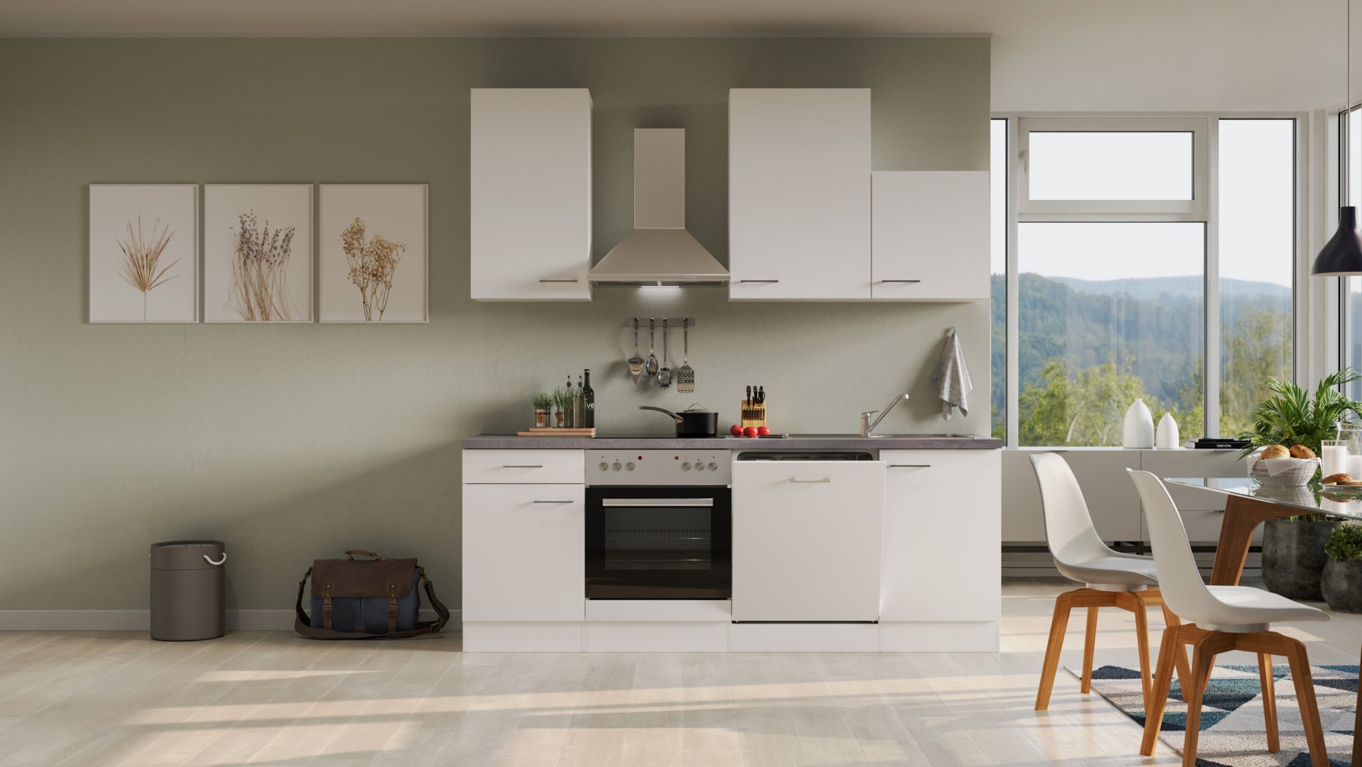 Küchenzeile VITA 220 cm mit E-Geräten