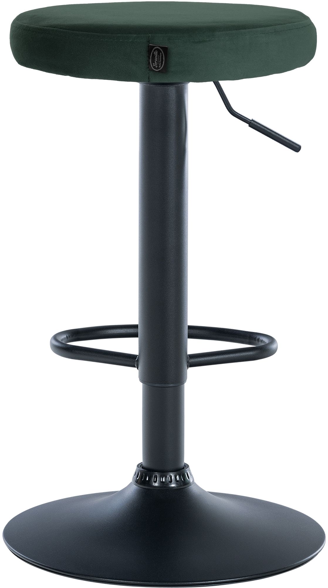 2er Set Barhocker Ponte Samt schwarz, grün
