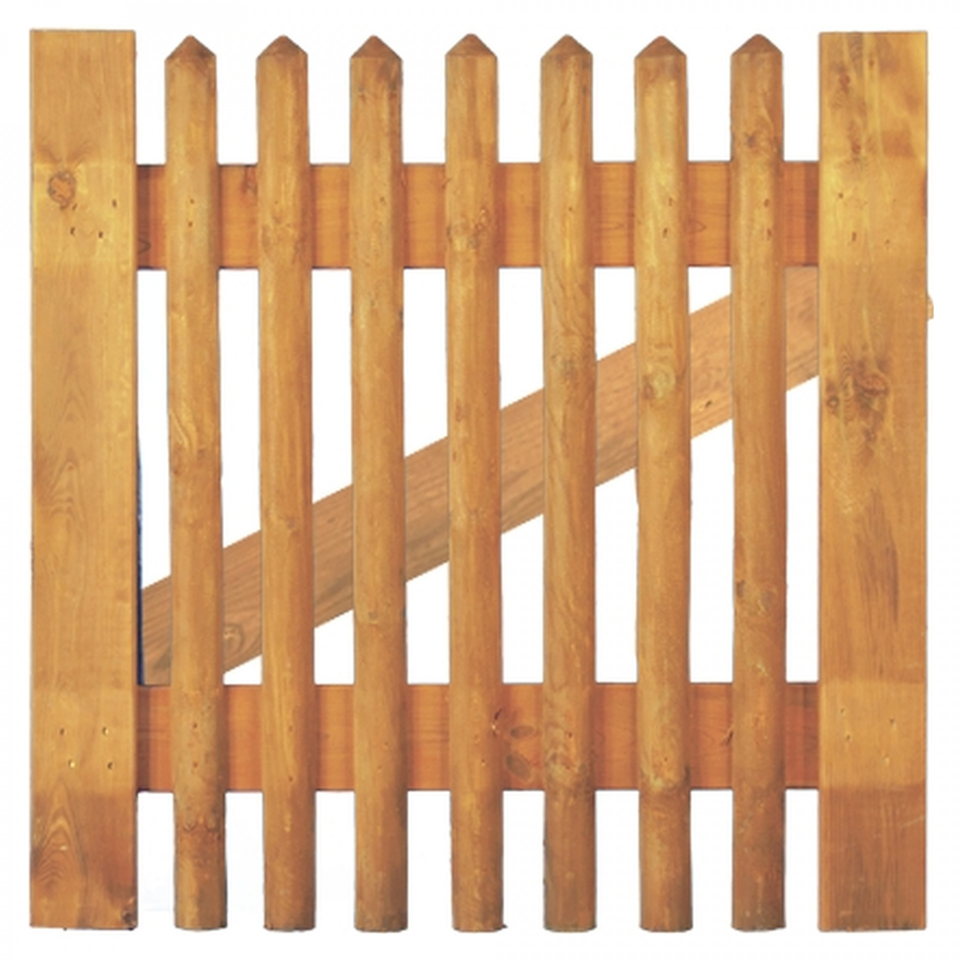 Senkrechtzaun Tor 100 x 100 cm, Latten 55 mm, kdi braun, ohne Beschlag, ohne Pfosten