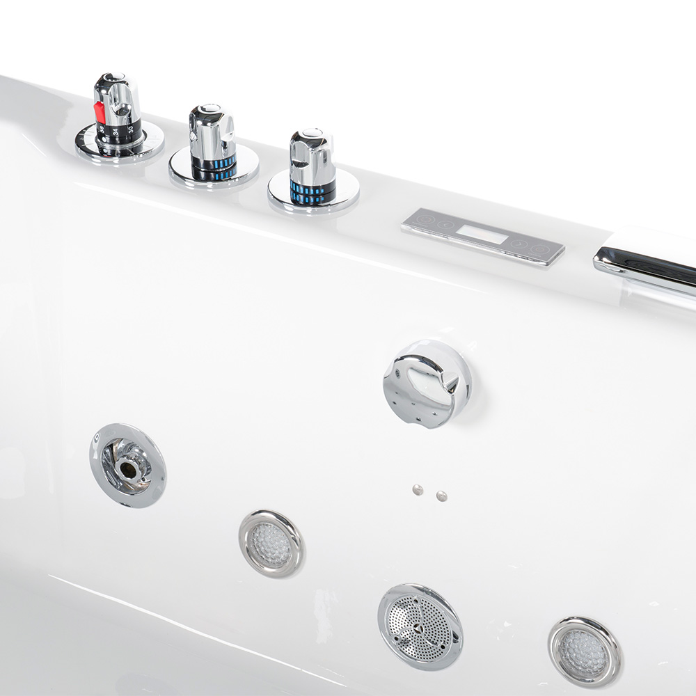 Whirlpool Badewanne mit Lichttherapie LAGUNA M - 180 x 90 cm
