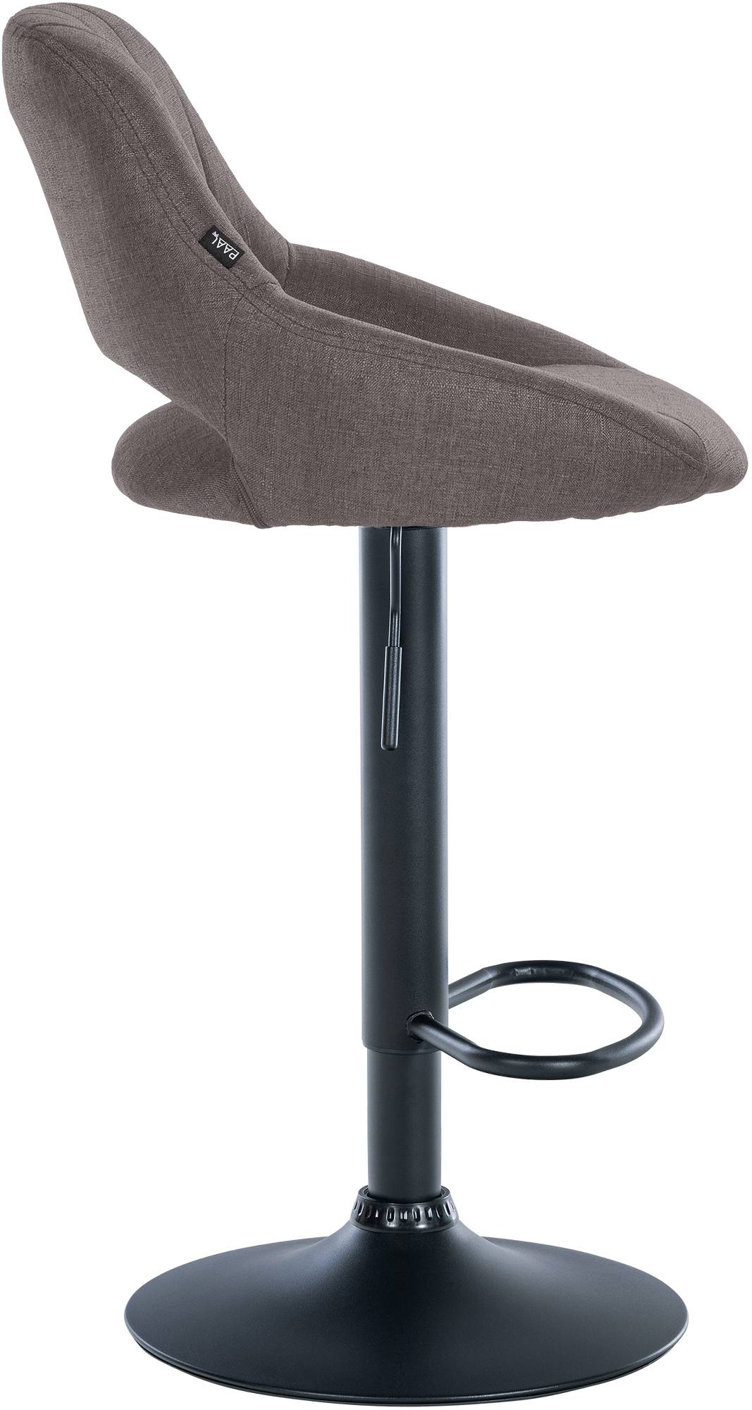 Barhocker Milet Stoff schwarz, dunkelgrau