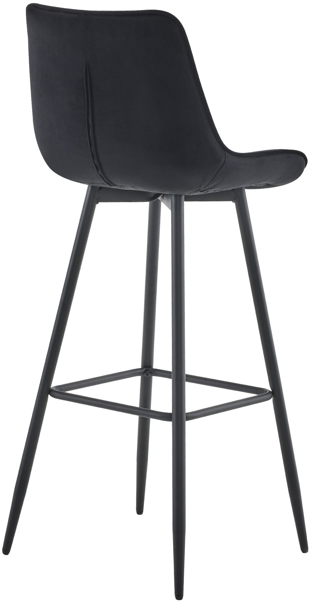 2er Set Barhocker Dartford Samt, schwarz
