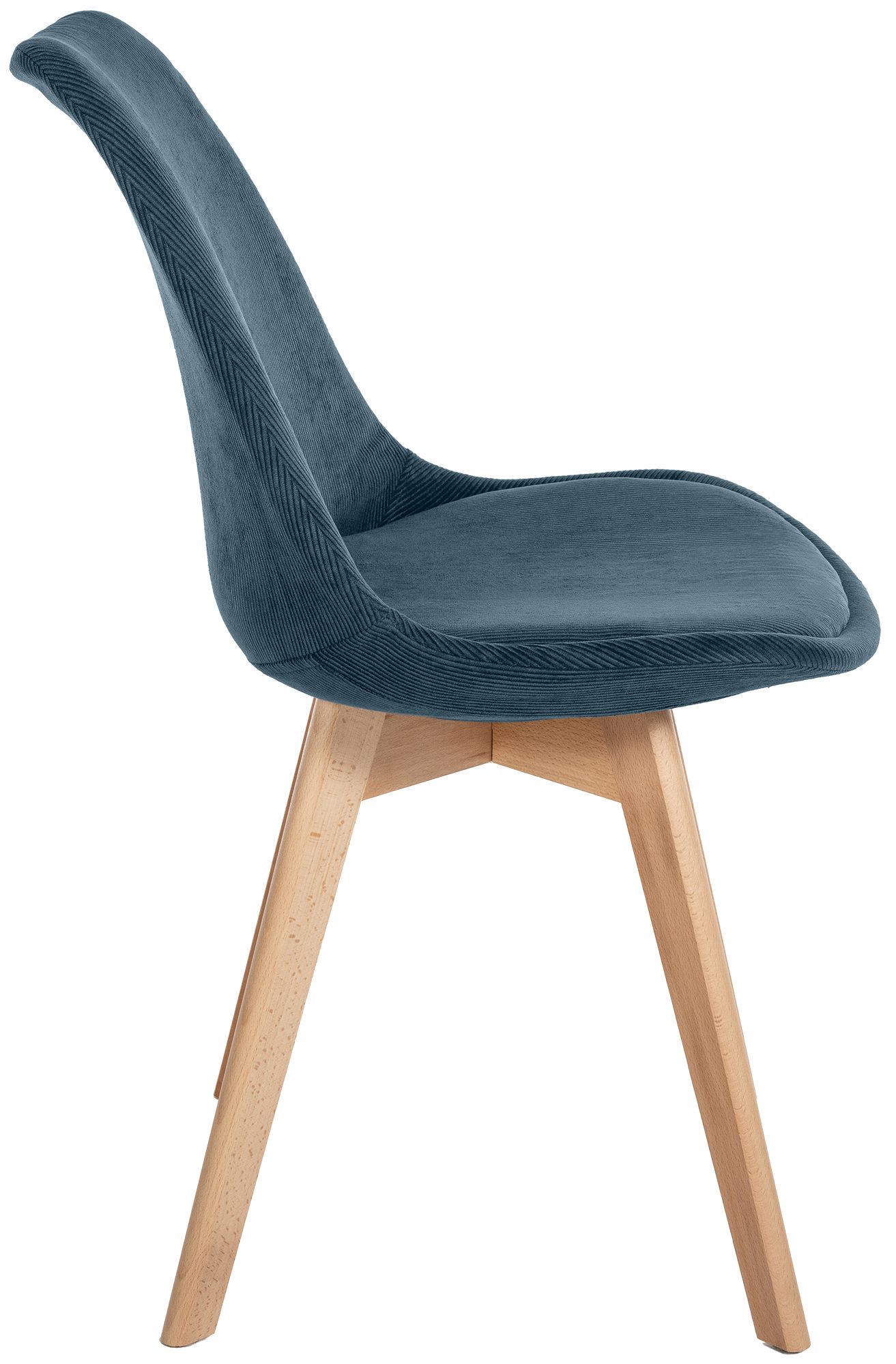 4er Set Stuhl Linares Cord, dunkelblau