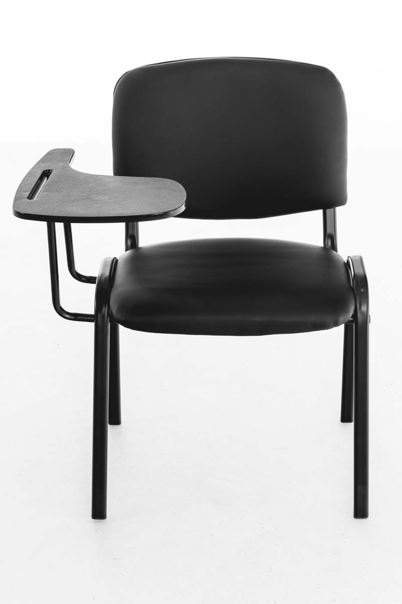 Stuhl Ken mit Klapptisch Kunstleder, schwarz