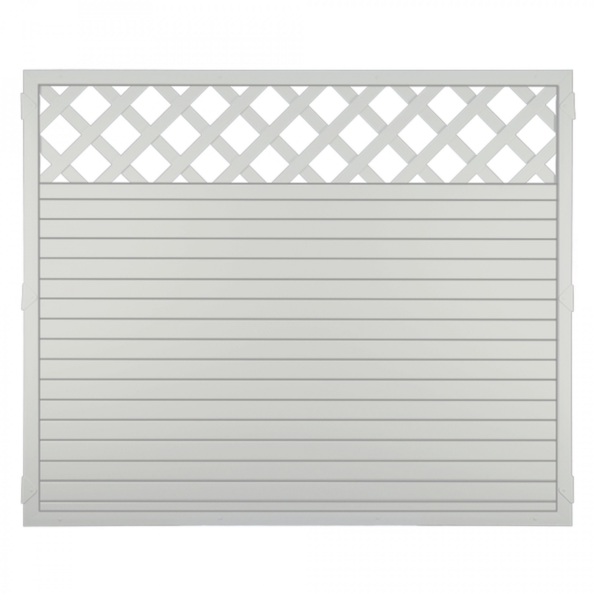 LIGHTLINE KS-Zaun Ranki, 180 x 150 cm, Füllung weiß / Rahmen weiß
