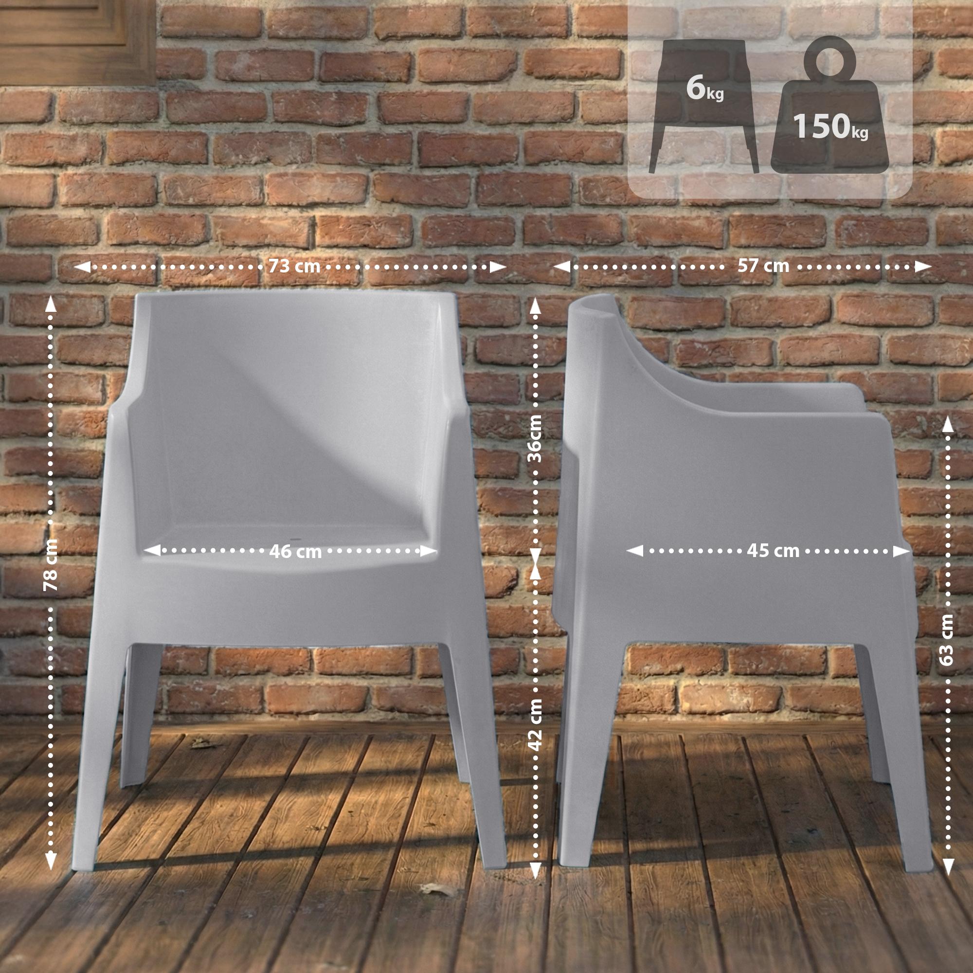 6er Set Stühle Bartal, grau