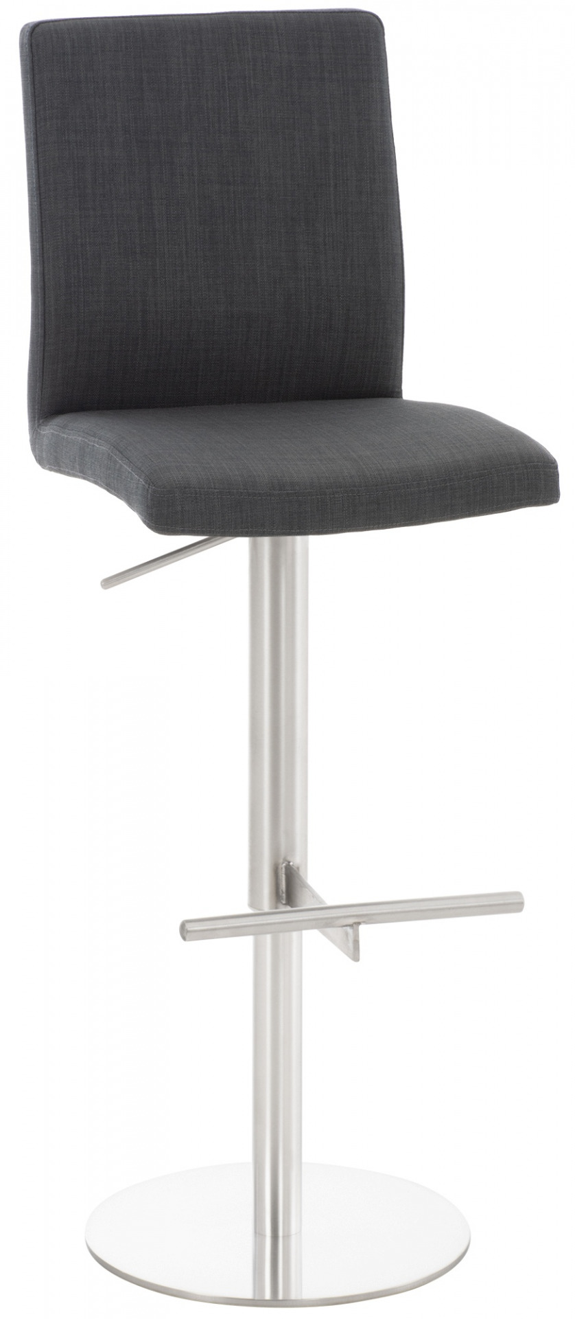Barhocker Cadiz Stoff edelstahl, dunkelgrau