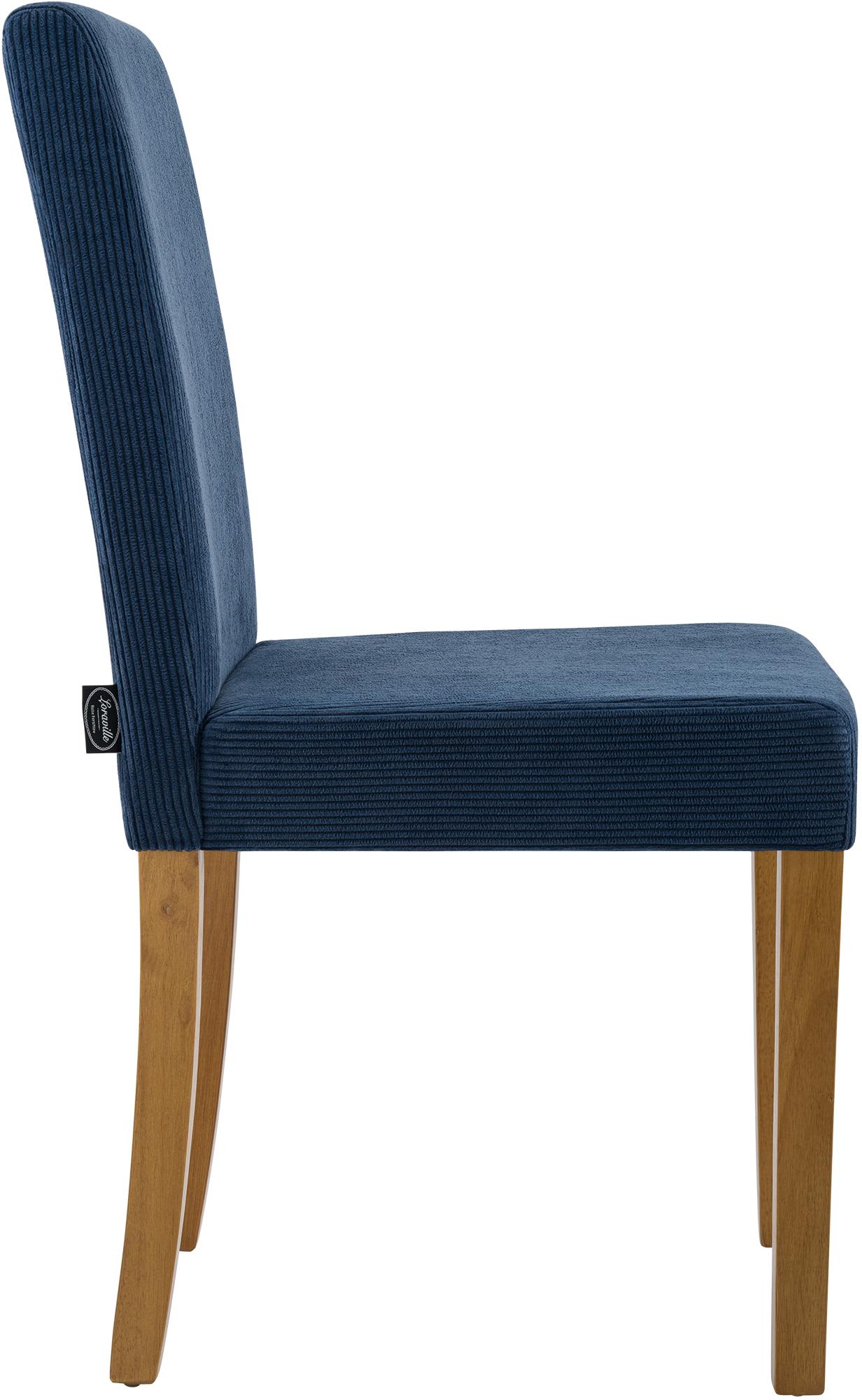 2er Set Esszimmerstuhl Ina Cord antik hell, blau