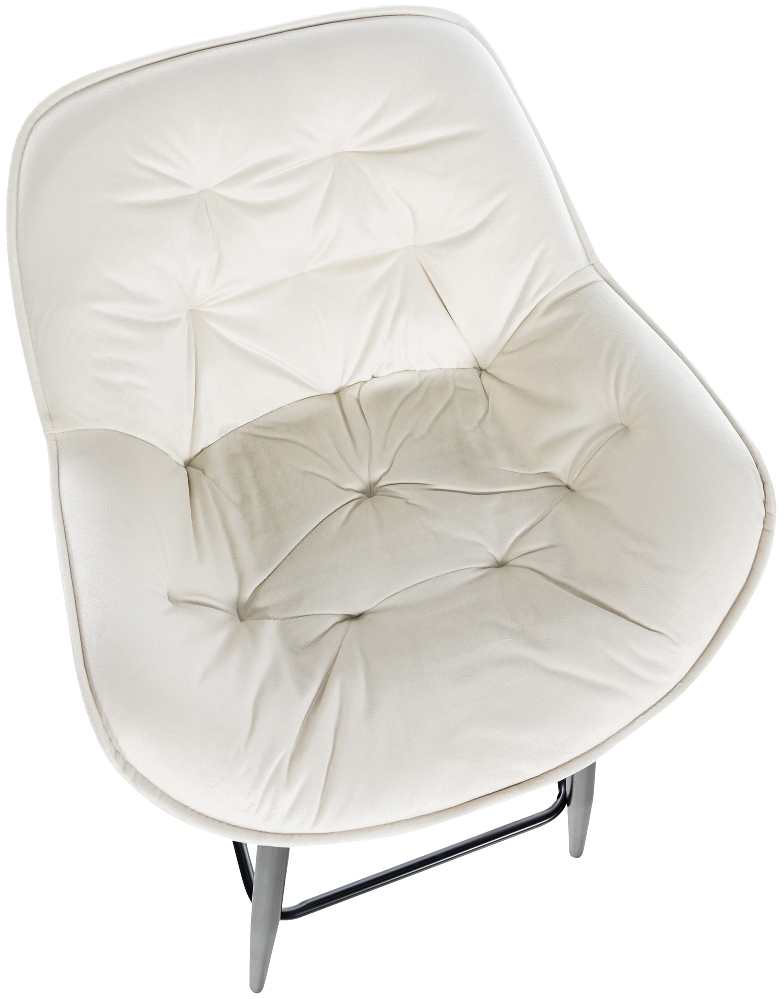 2er Set Barhocker Gibson 76 Samt, creme