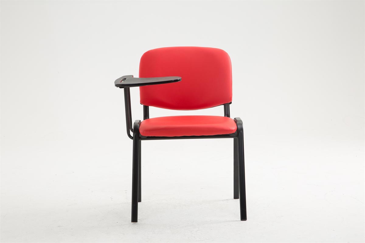 Stuhl Ken mit Klapptisch Kunstleder, rot