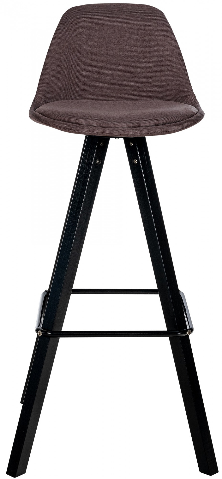 Barhocker Corbin Stoff Square schwarz, braun