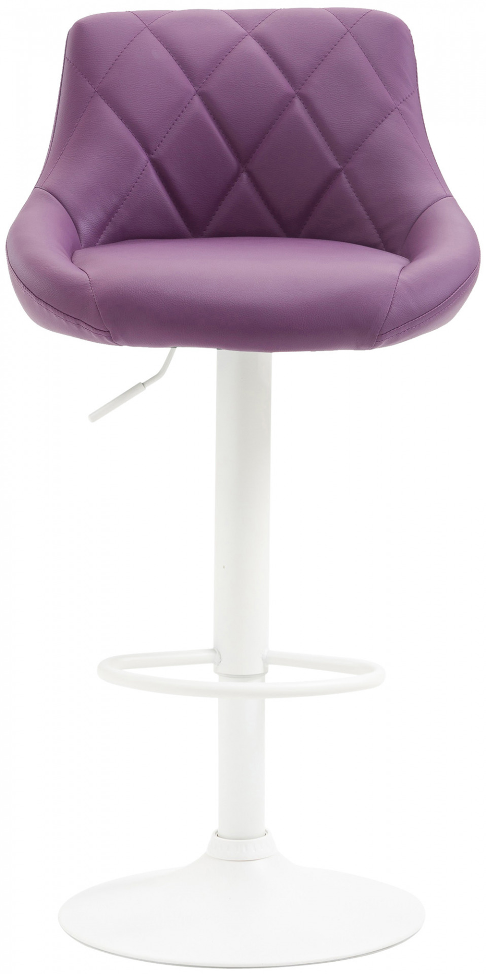 Barhocker Lazio Kunstleder weiß, lila