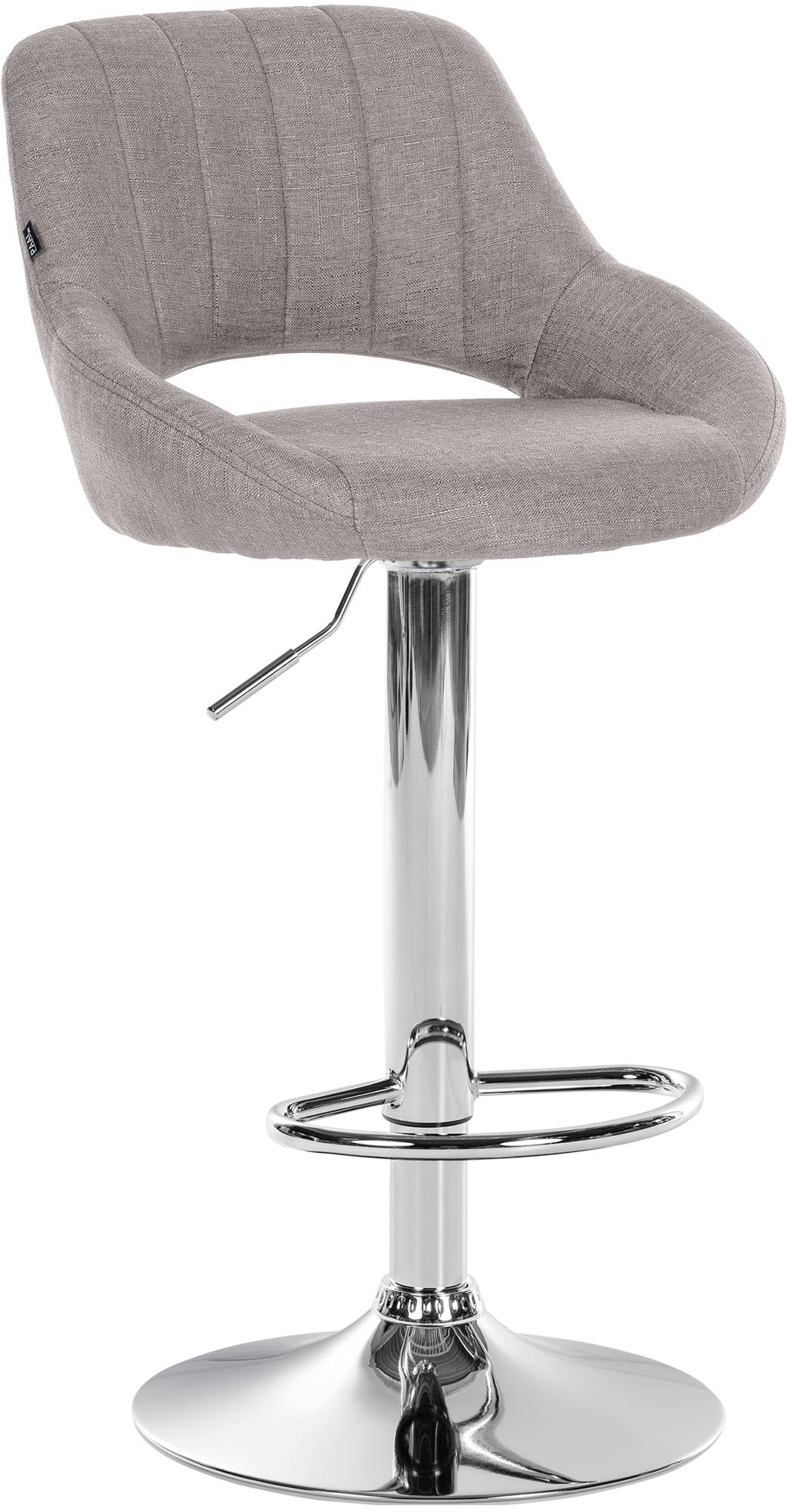 Barhocker Milet Stoff chrom, grau
