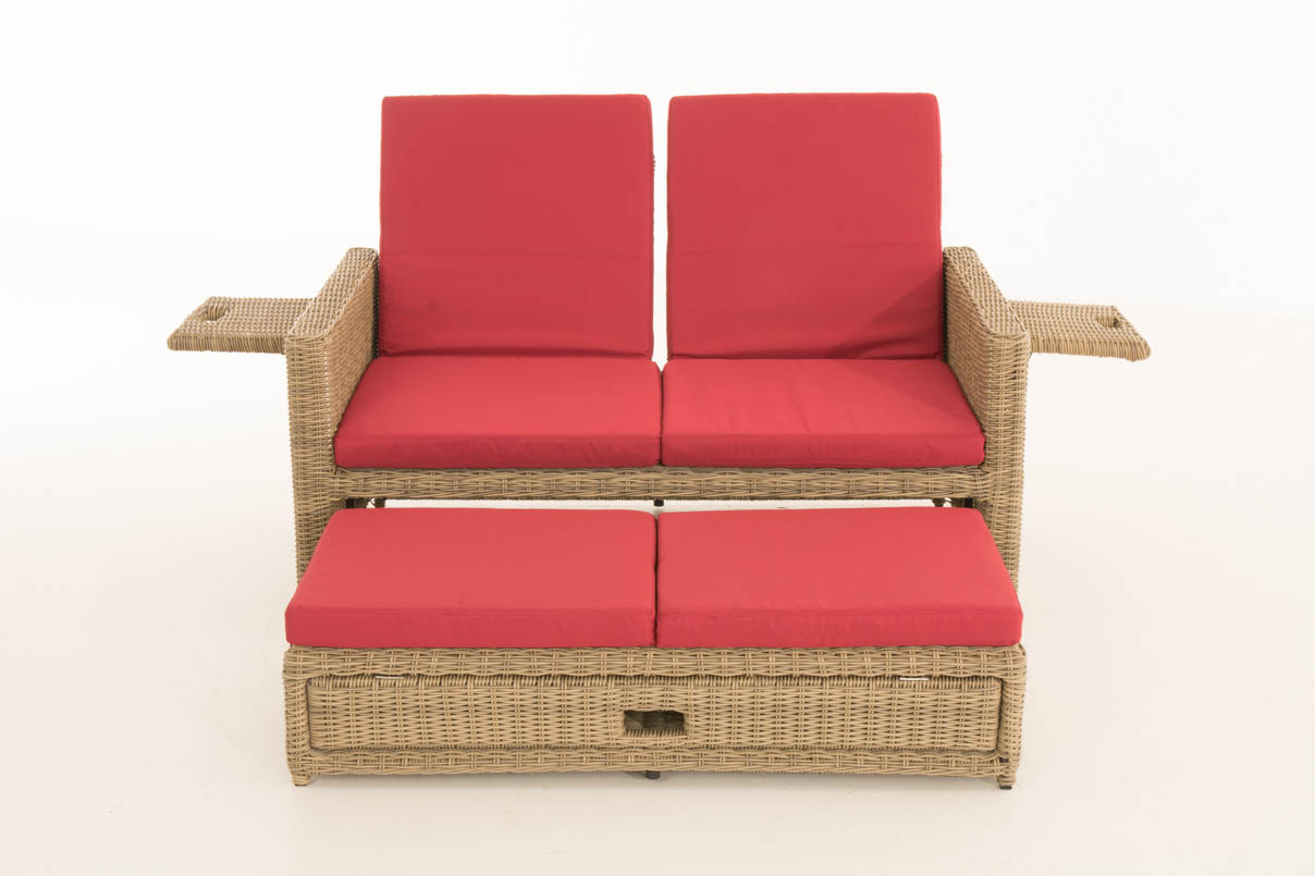Sofa Ancona Rubinrot 5mm, natura