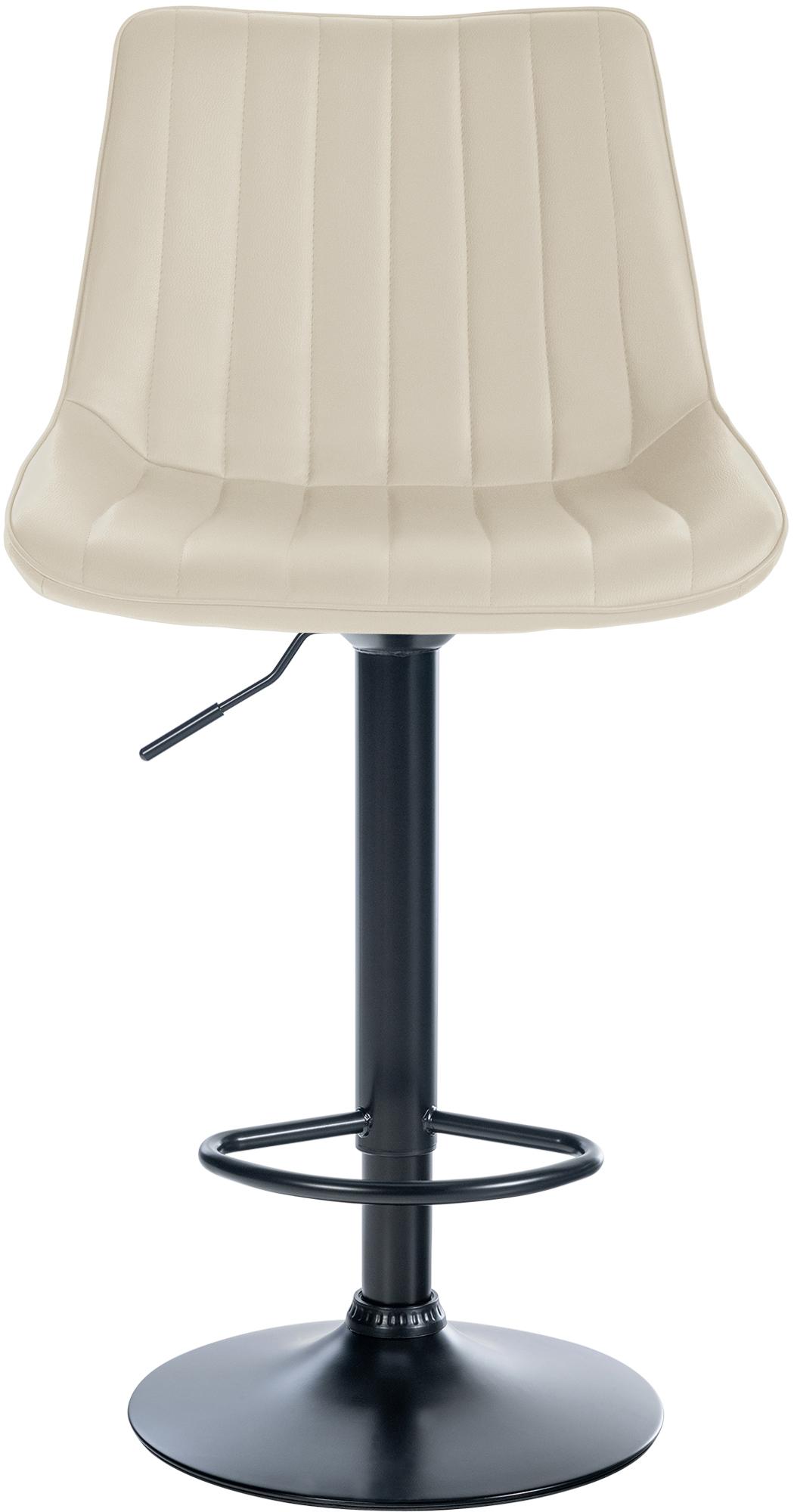 Barhocker Toni Kunstleder schwarz, creme