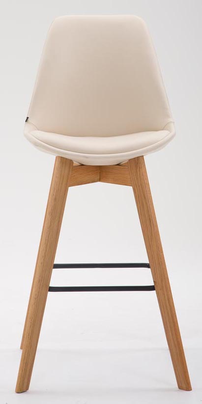 2er Set Barhocker Metz Kunstleder natura, creme