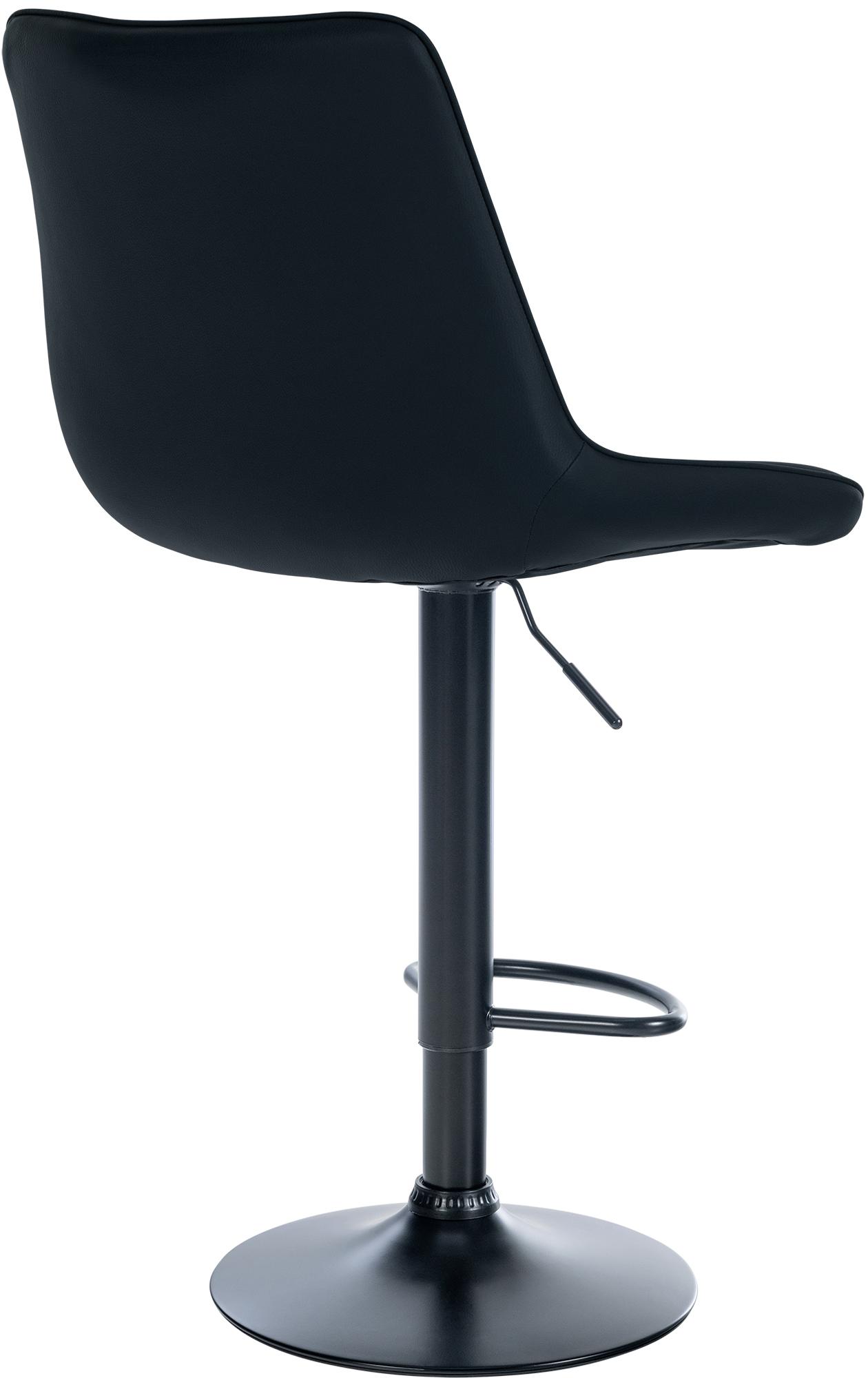 2er Set Barhocker Toni Kunstleder schwarz, schwarz