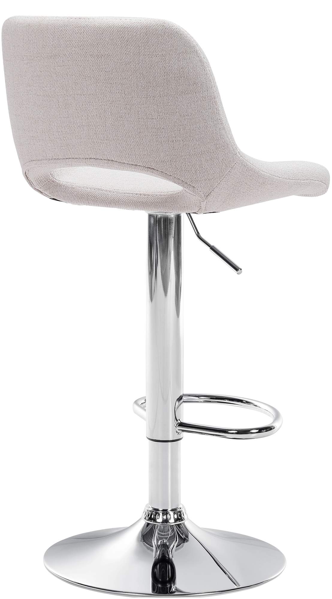 Barhocker Camden Stoff chrom, creme