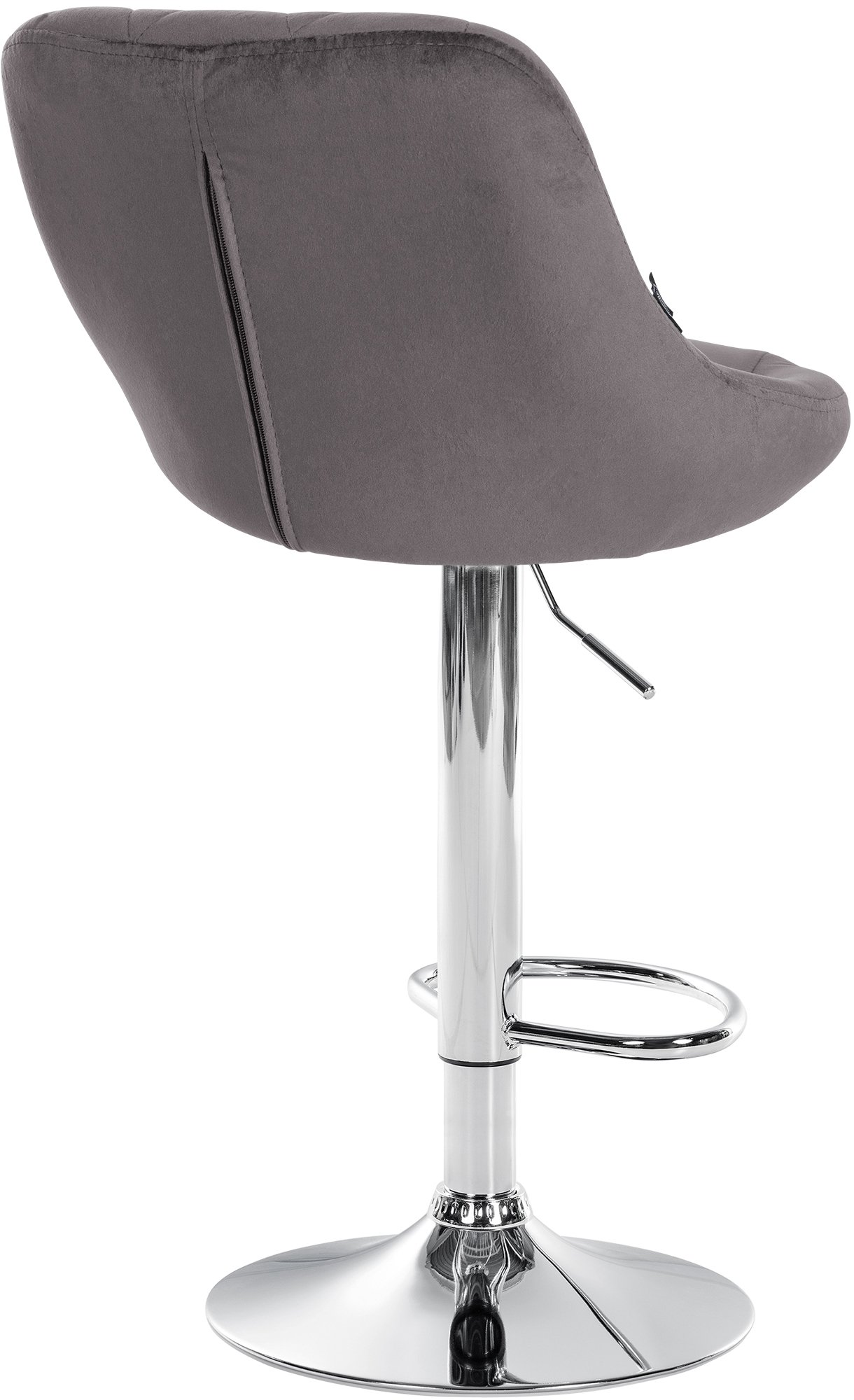 2er Set Barhocker Lazio Samt chrom, grau