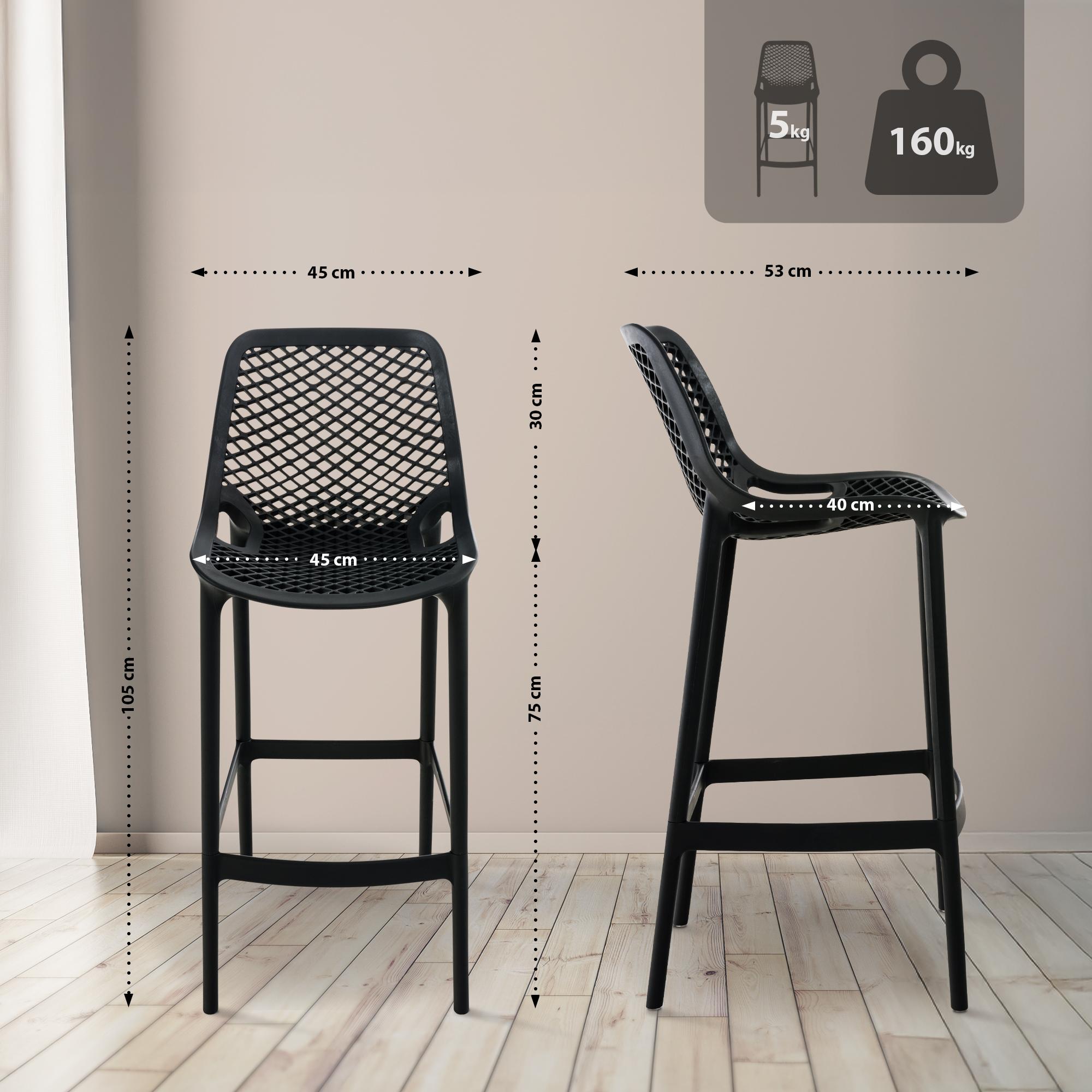 Barhocker Air, schwarz