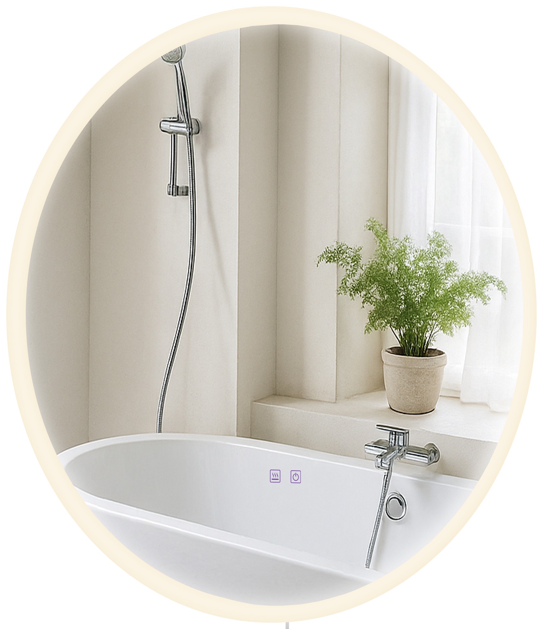 Badspiegel Laconia 70 ohne Bluetooth, klarglas
