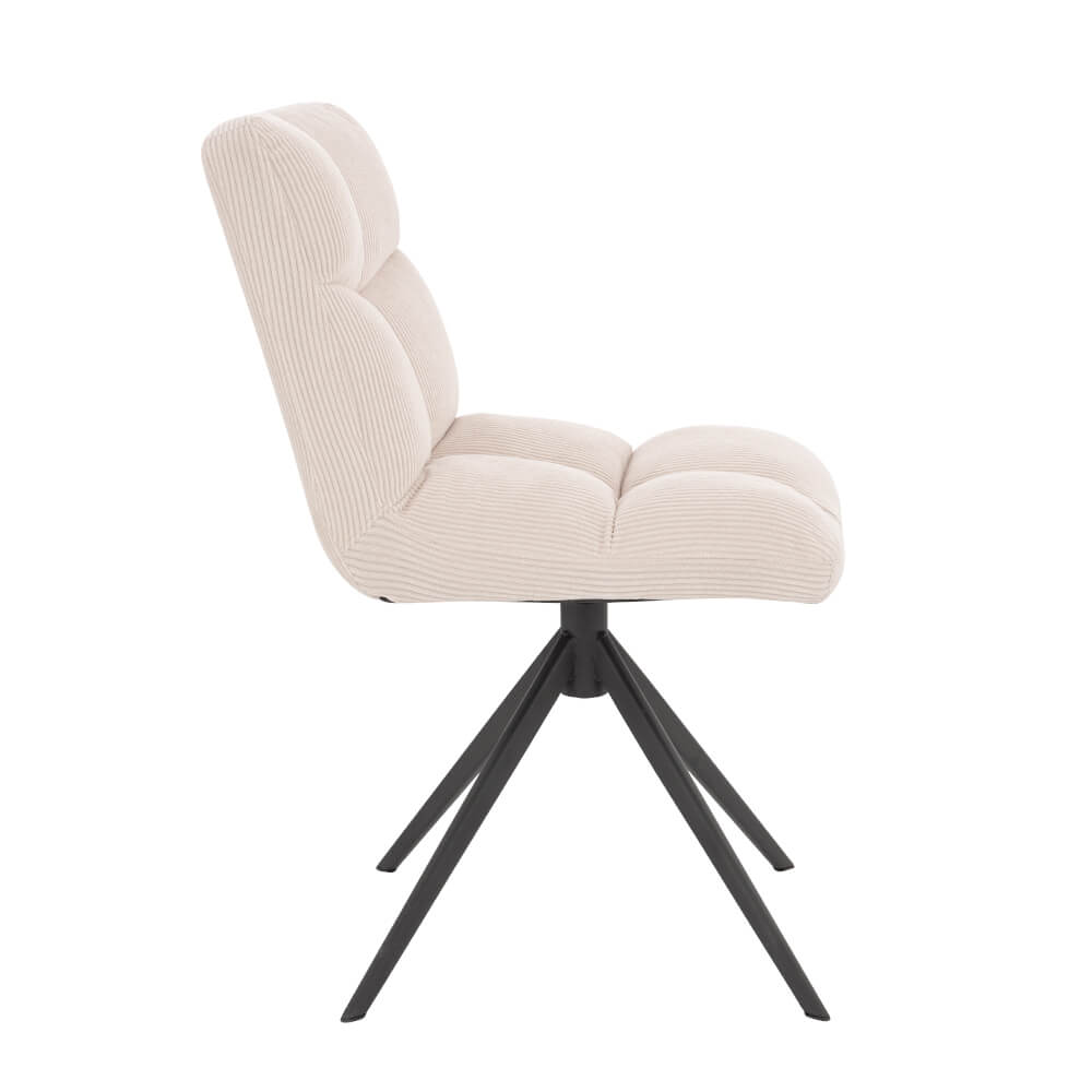 Esszimmerstuhl drehbar CordNODA – 6er Set Creme