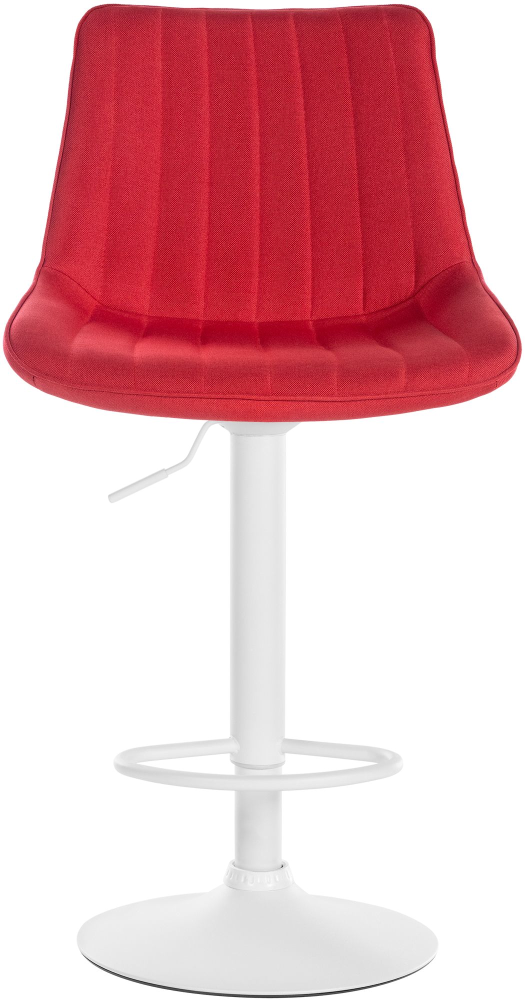 2er Set Barhocker Toni Stoff weiß, rot