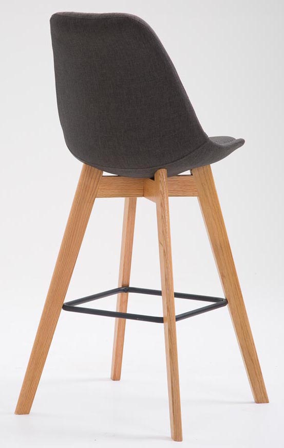 2er Set Barhocker Metz Stoff natura, dunkelgrau