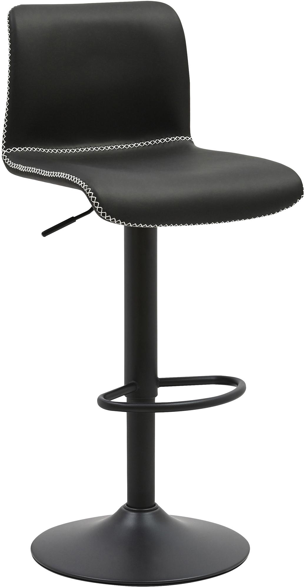 Barhocker Henchy Kunstleder, schwarz