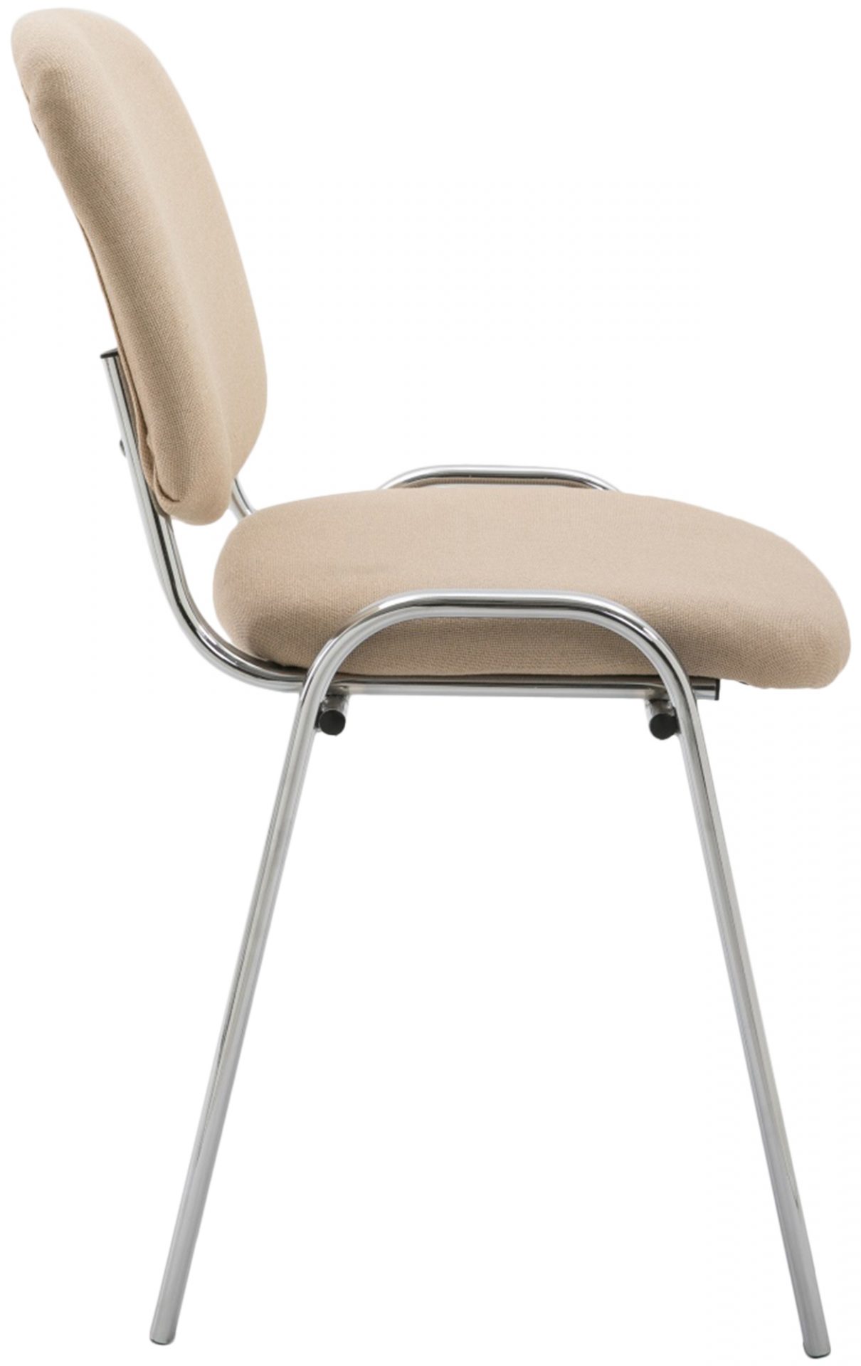 Besucherstuhl Ken C Stoff, creme
