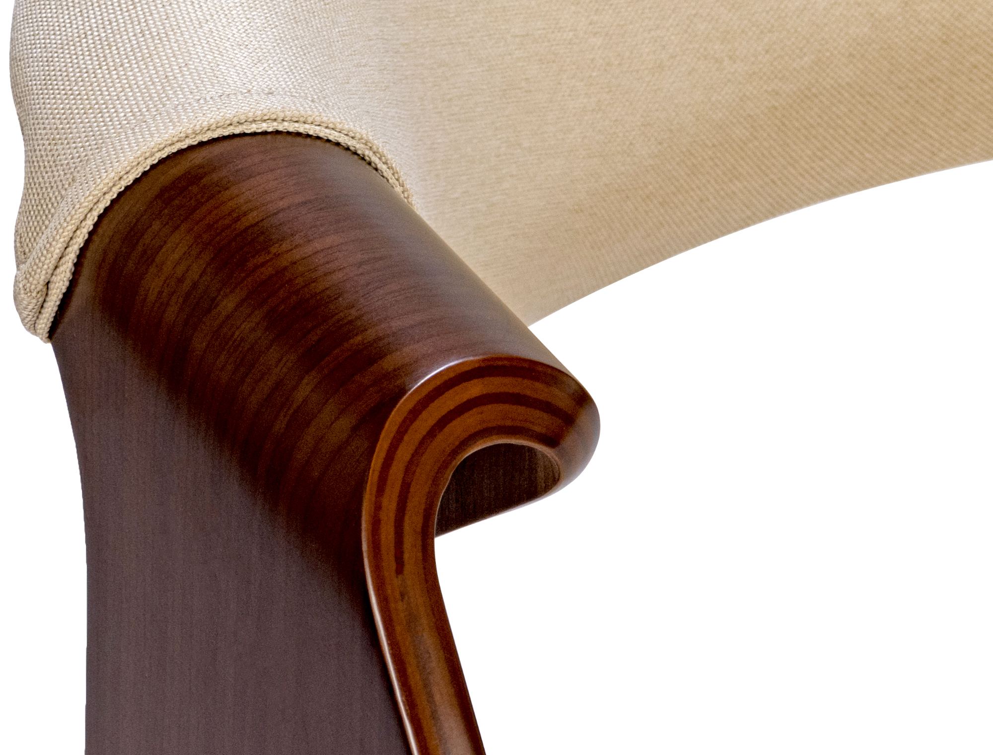 Esszimmerstuhl Foley Stoff, walnuss/creme