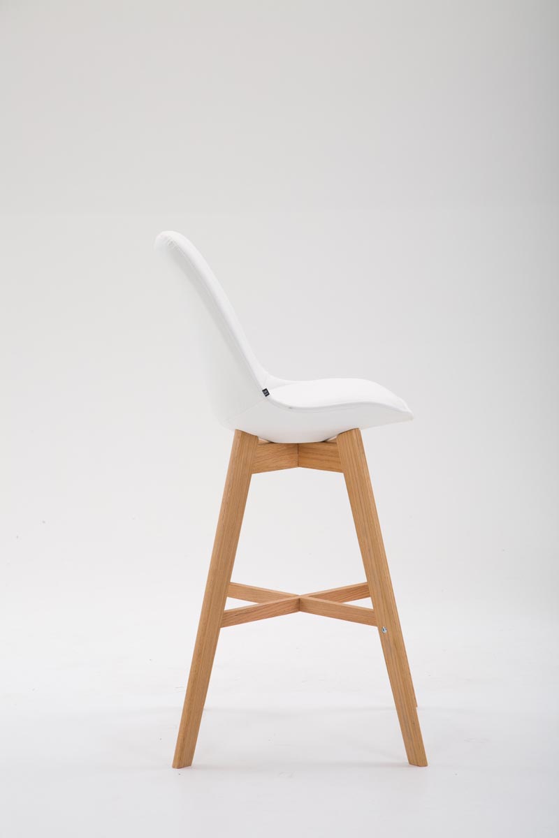 Barhocker Cannes Kunstleder Natura, weiß