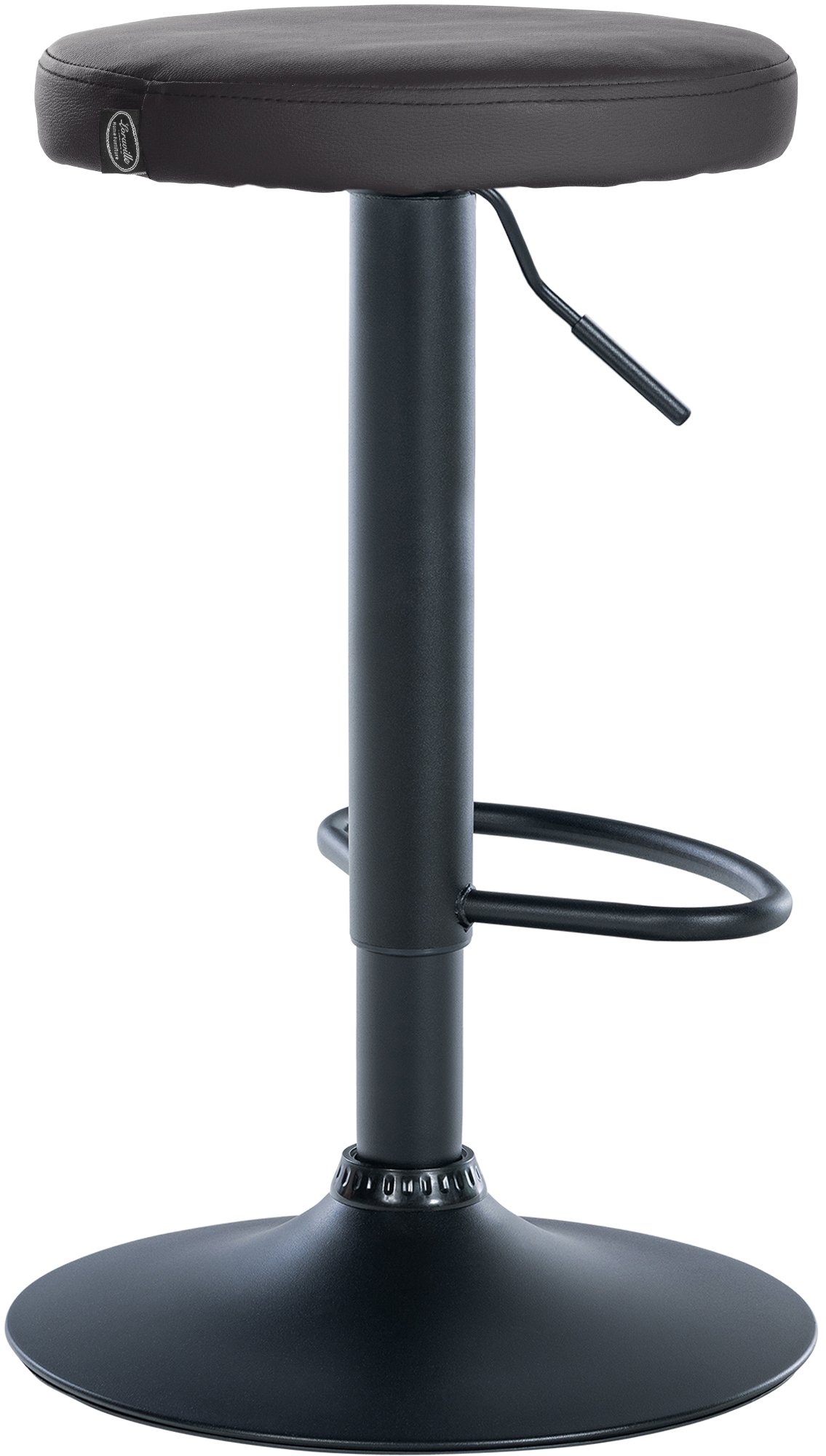 2er Set Barhocker Ponte Kunstleder schwarz, schwarz