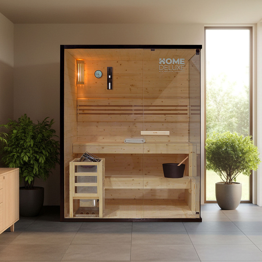 Traditionelle Sauna SHADOW L - 150 x 120 cm für 3 Personen