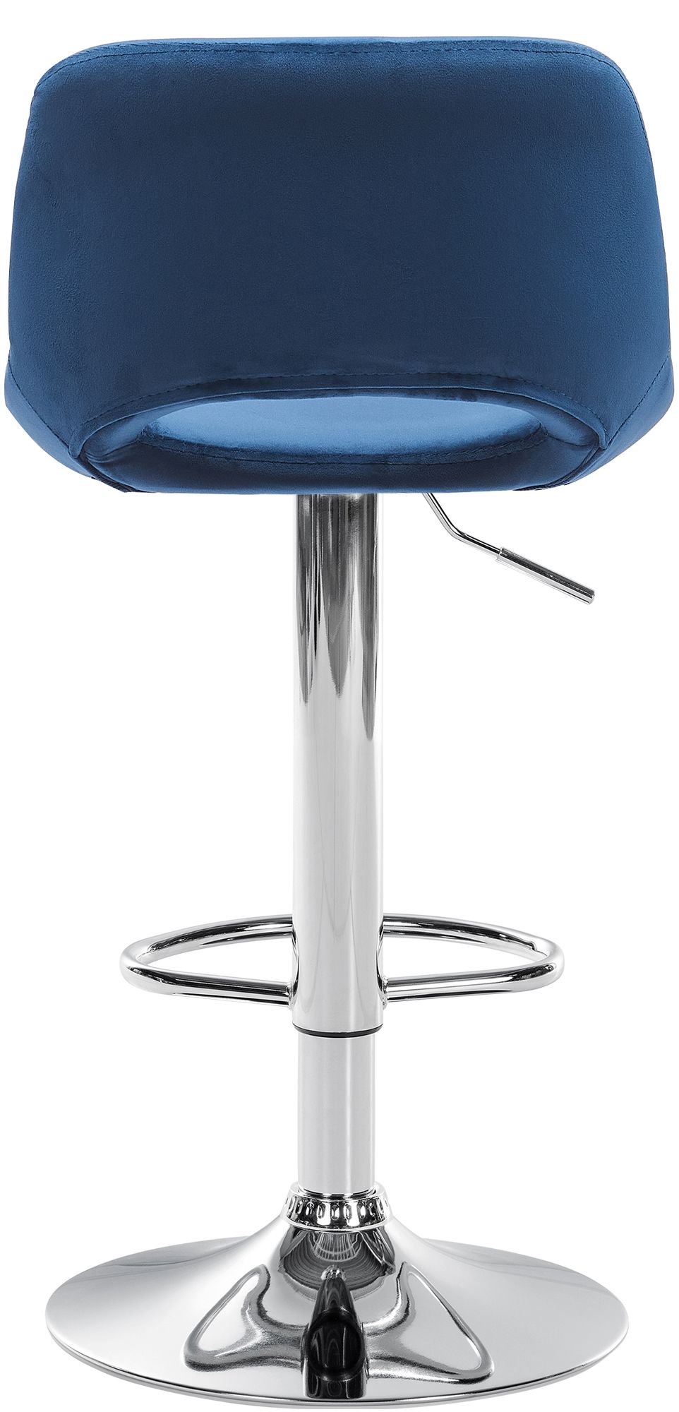 2er Set Barhocker Camden Samt chrom, blau