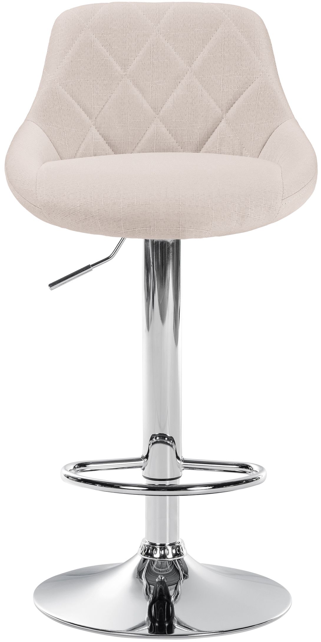 Barhocker Lazio Stoff chrom, creme
