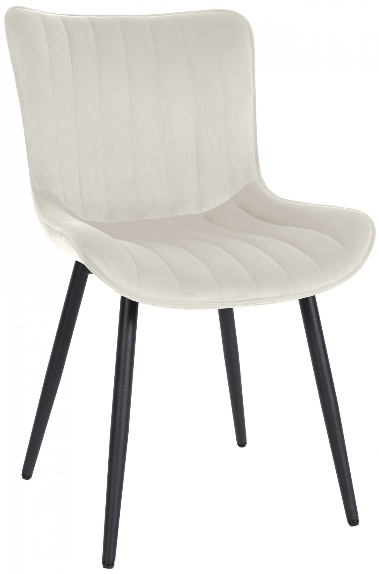 Stuhl Largo Samt, creme