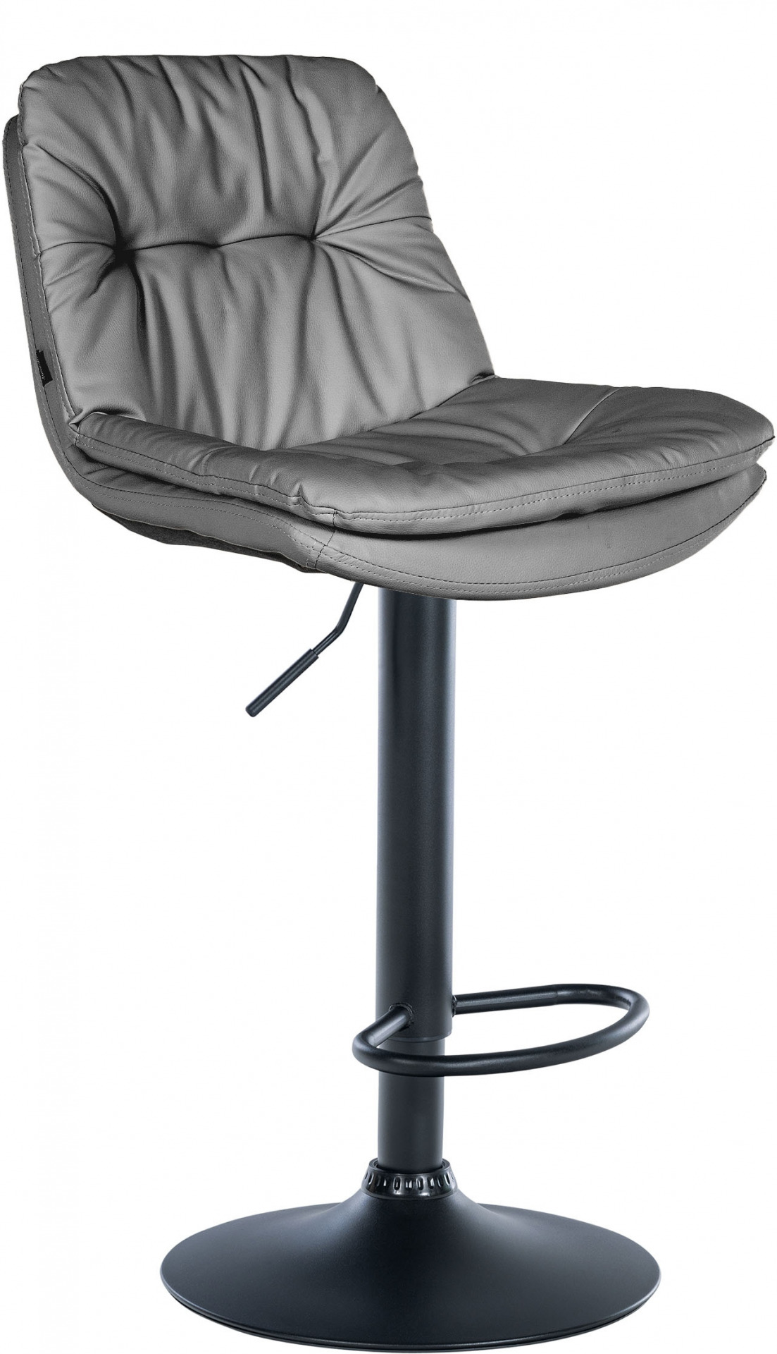 Barhocker Laurel Kunstleder schwarz, grau