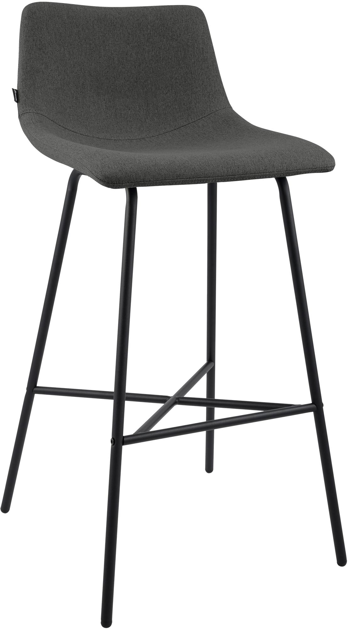 Barhocker Altona Stoff, dunkelgrau