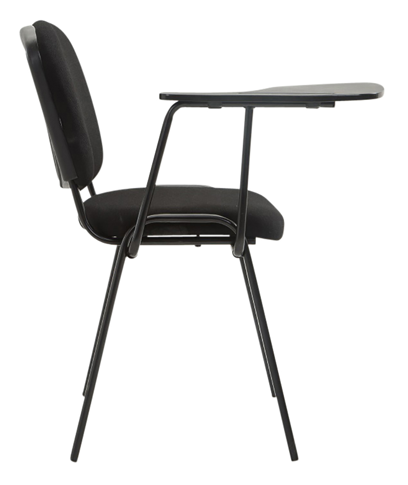 4er Set Stühle Ken mit Klapptisch Stoff, schwarz