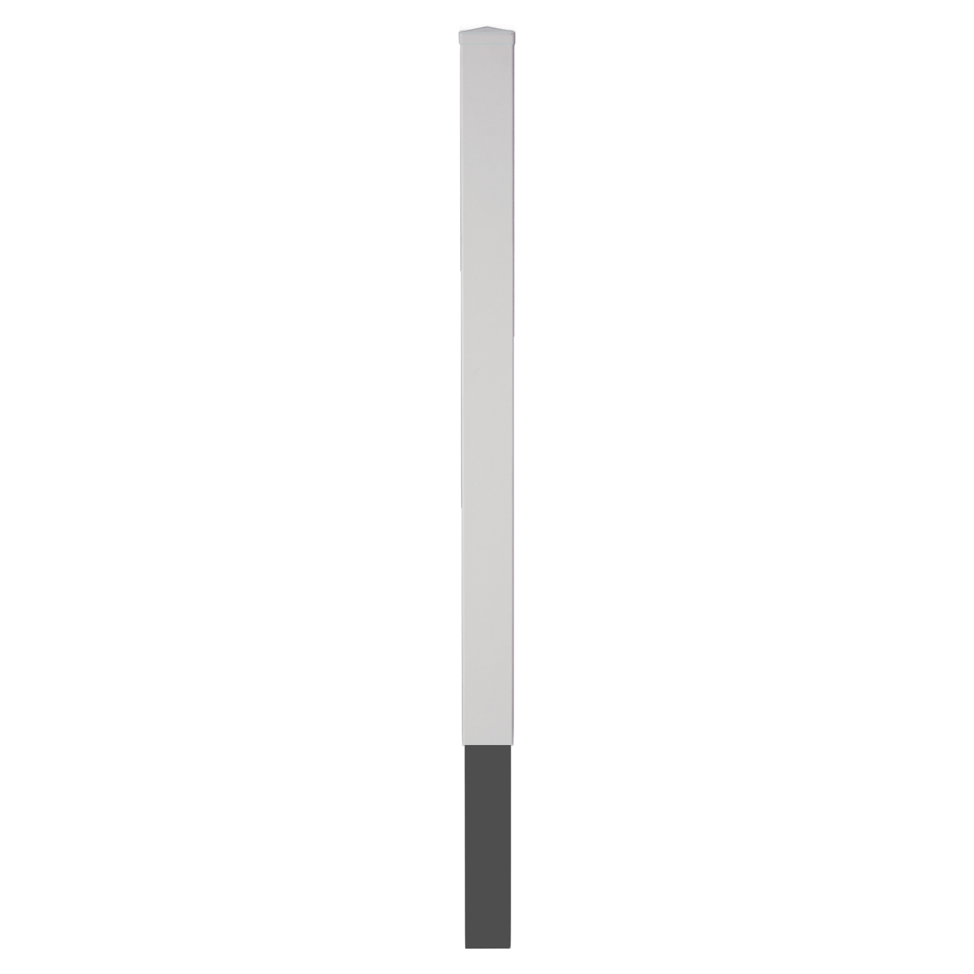 LIGHTLINE KS Pfosten weiß, 9 x 9 x 240 cm, zum einbetonieren, inkl. Pfostenkappe