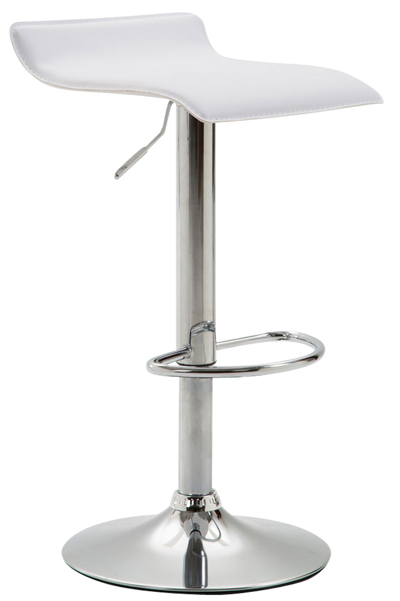 Barhocker Dyn V2 Kunstleder chrom, weiß